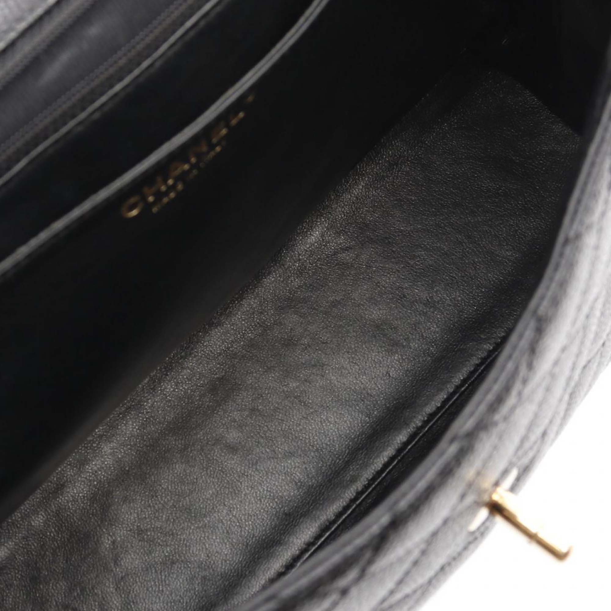 Chanel CC Quilted Caviar Kelly Top Handle Bag - image 3
