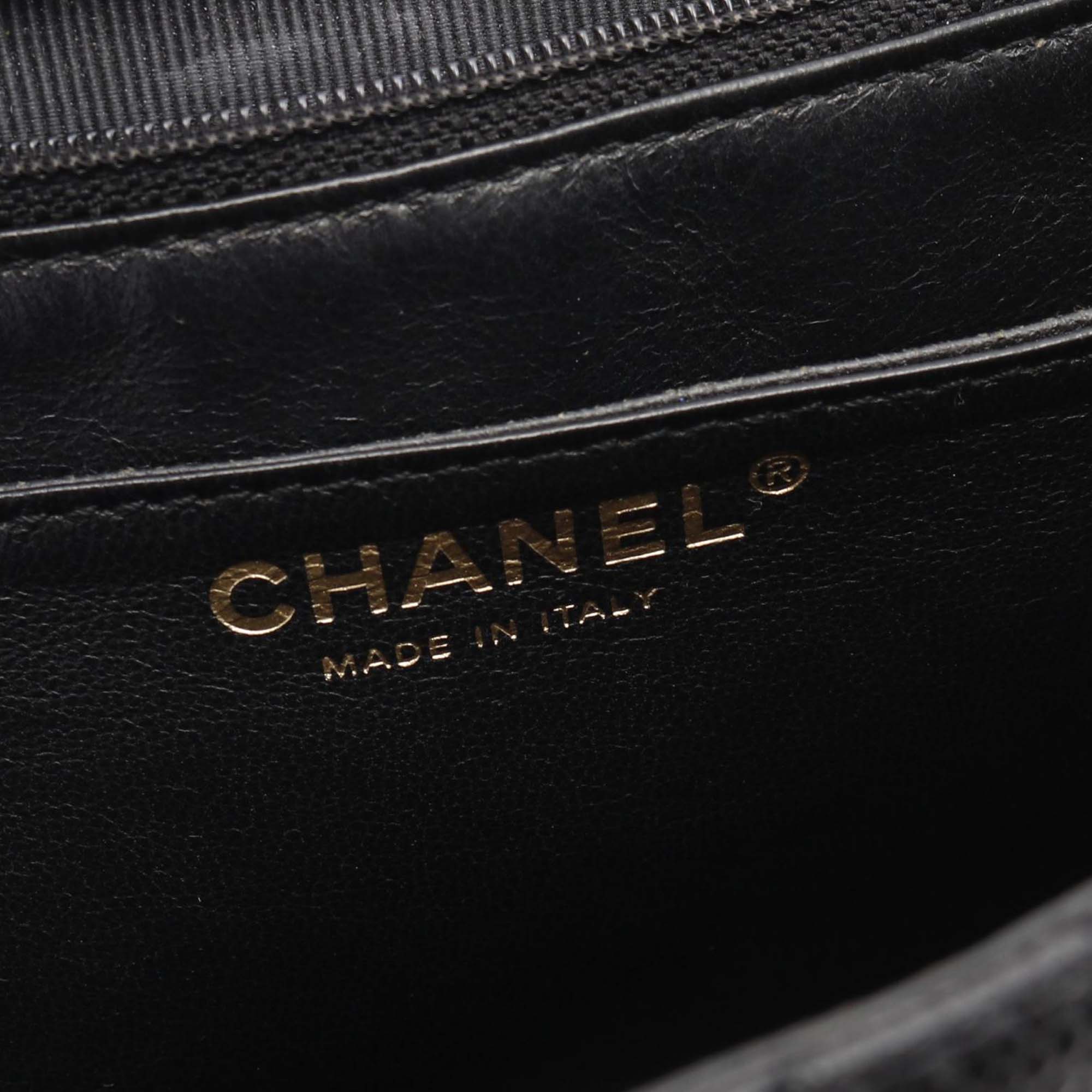 Chanel CC Quilted Caviar Kelly Top Handle Bag - image 4