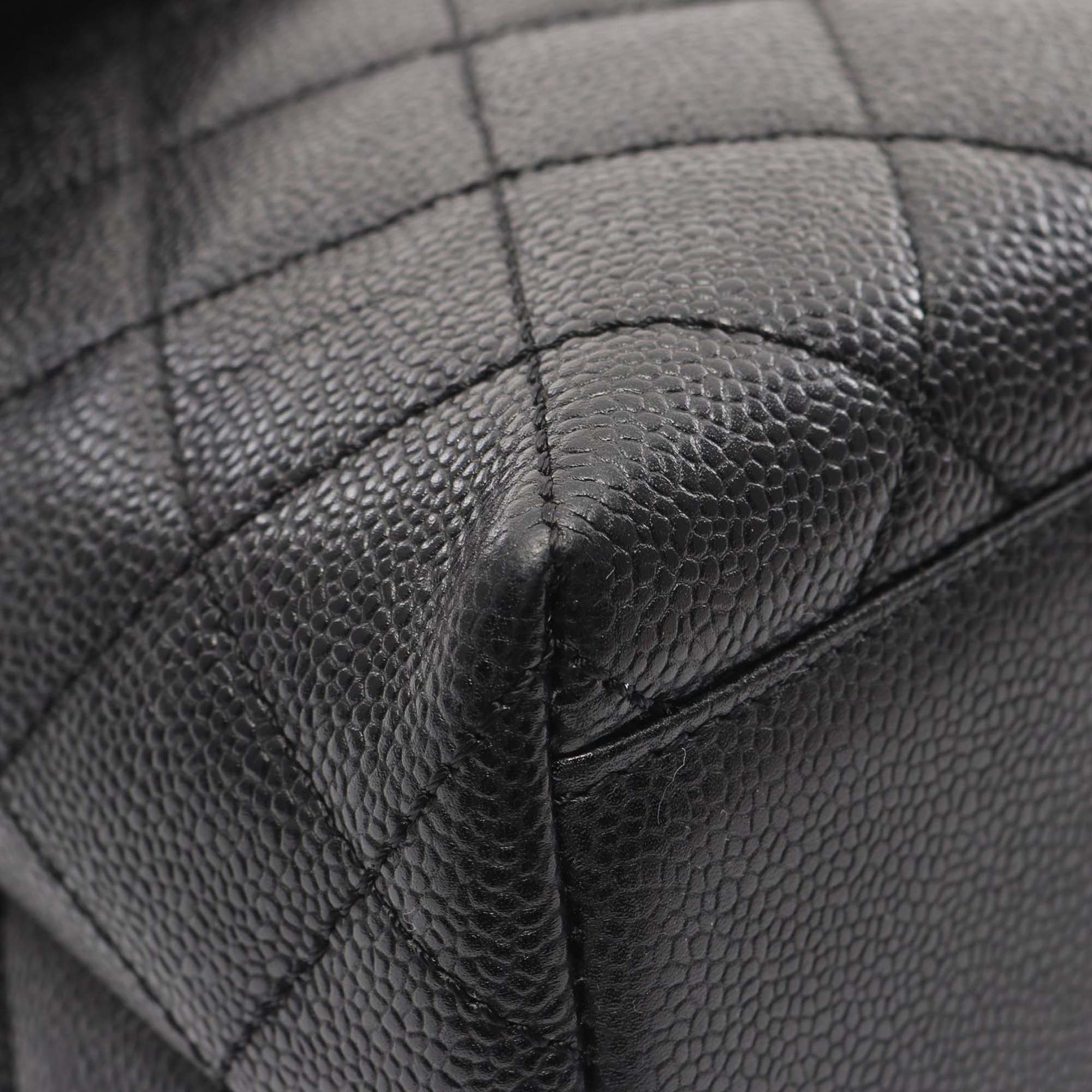 Chanel CC Quilted Caviar Kelly Top Handle Bag - image 6