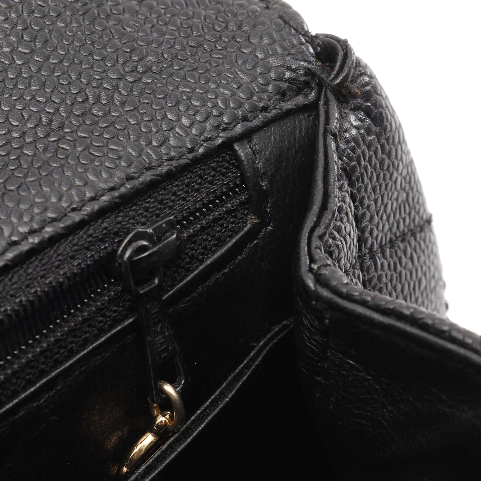 Chanel CC Quilted Caviar Kelly Top Handle Bag - image 8
