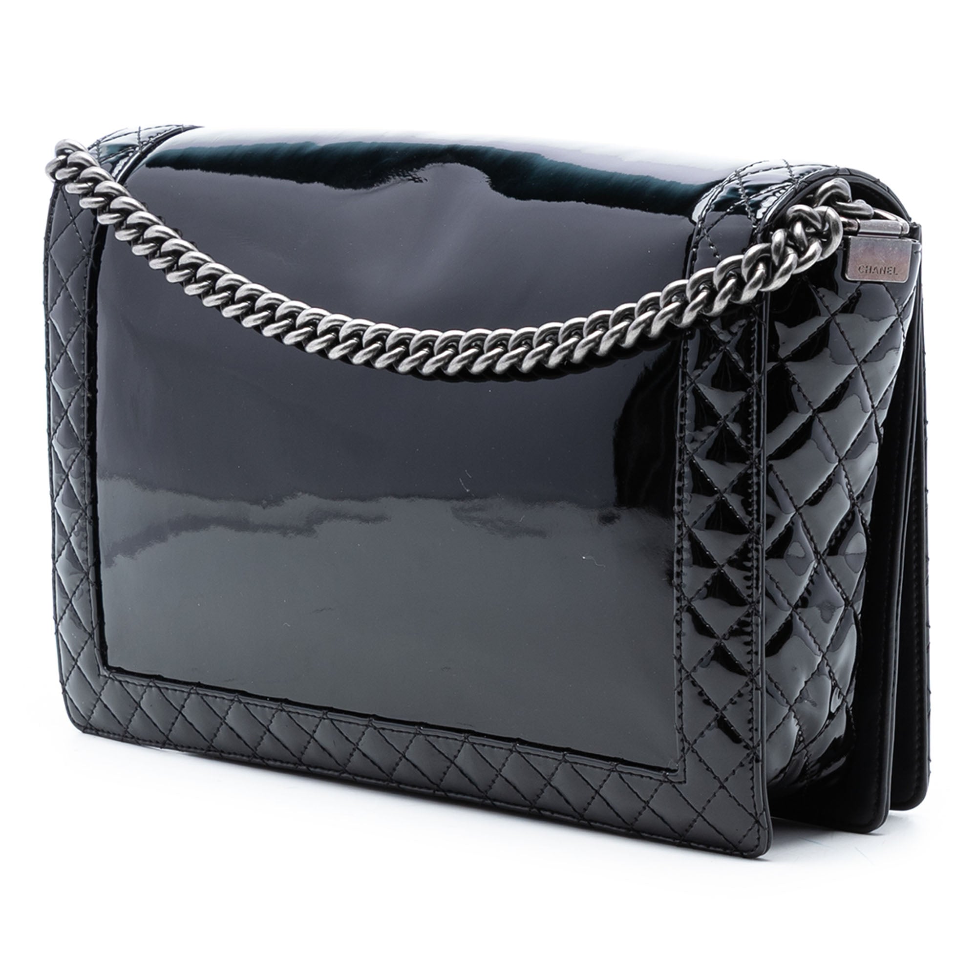 Chanel Extra Large Patent Boy Reverso Flap - image 2