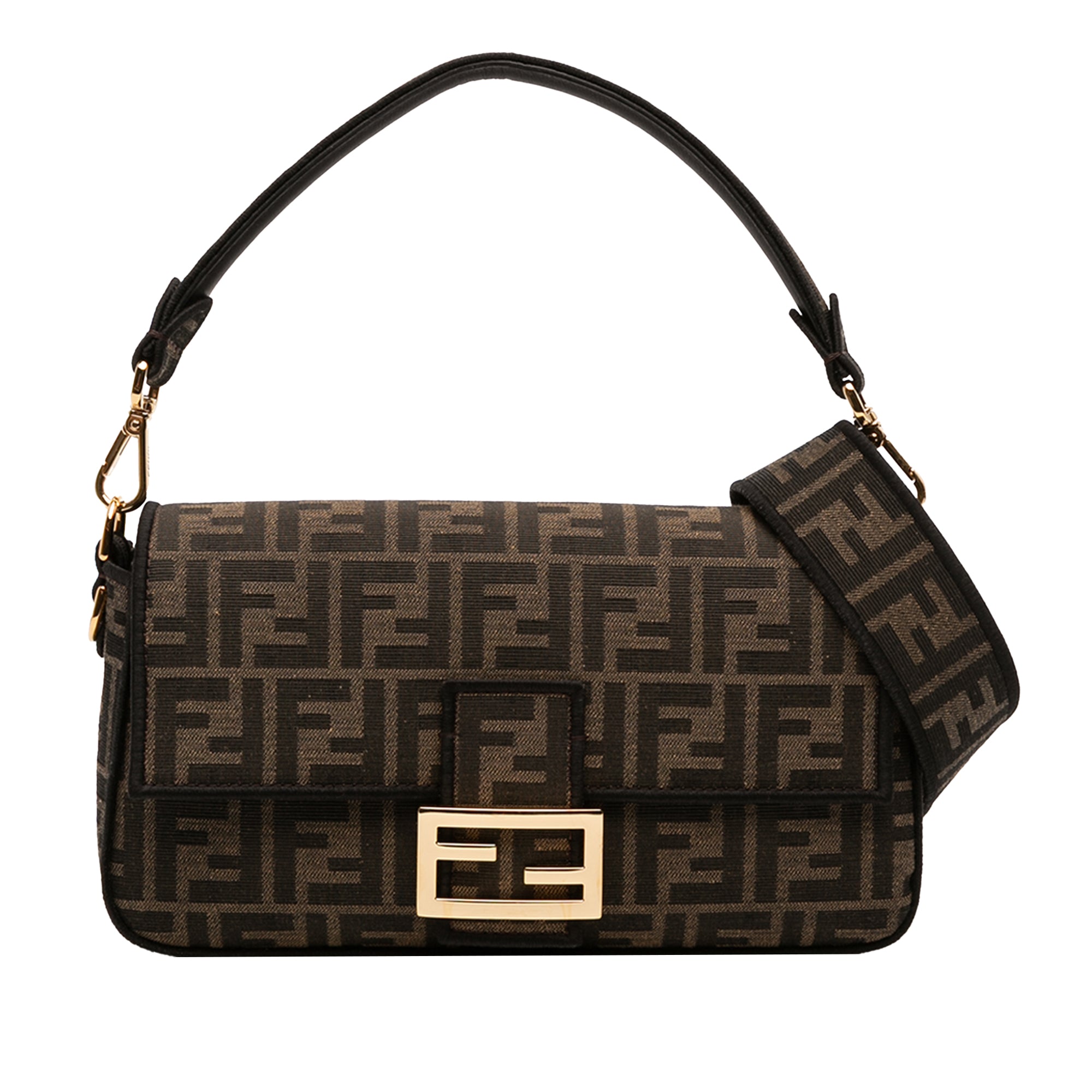 Fendi Medium Zucca Canvas Baguette Satchel - image 1