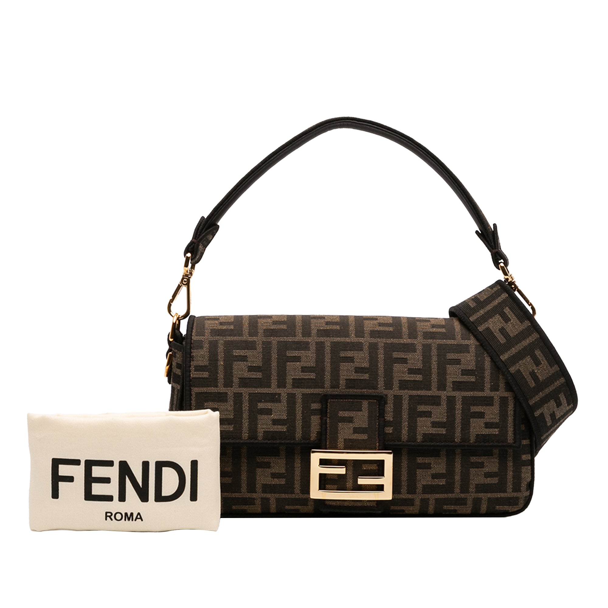 Fendi Medium Zucca Canvas Baguette Satchel - image 11