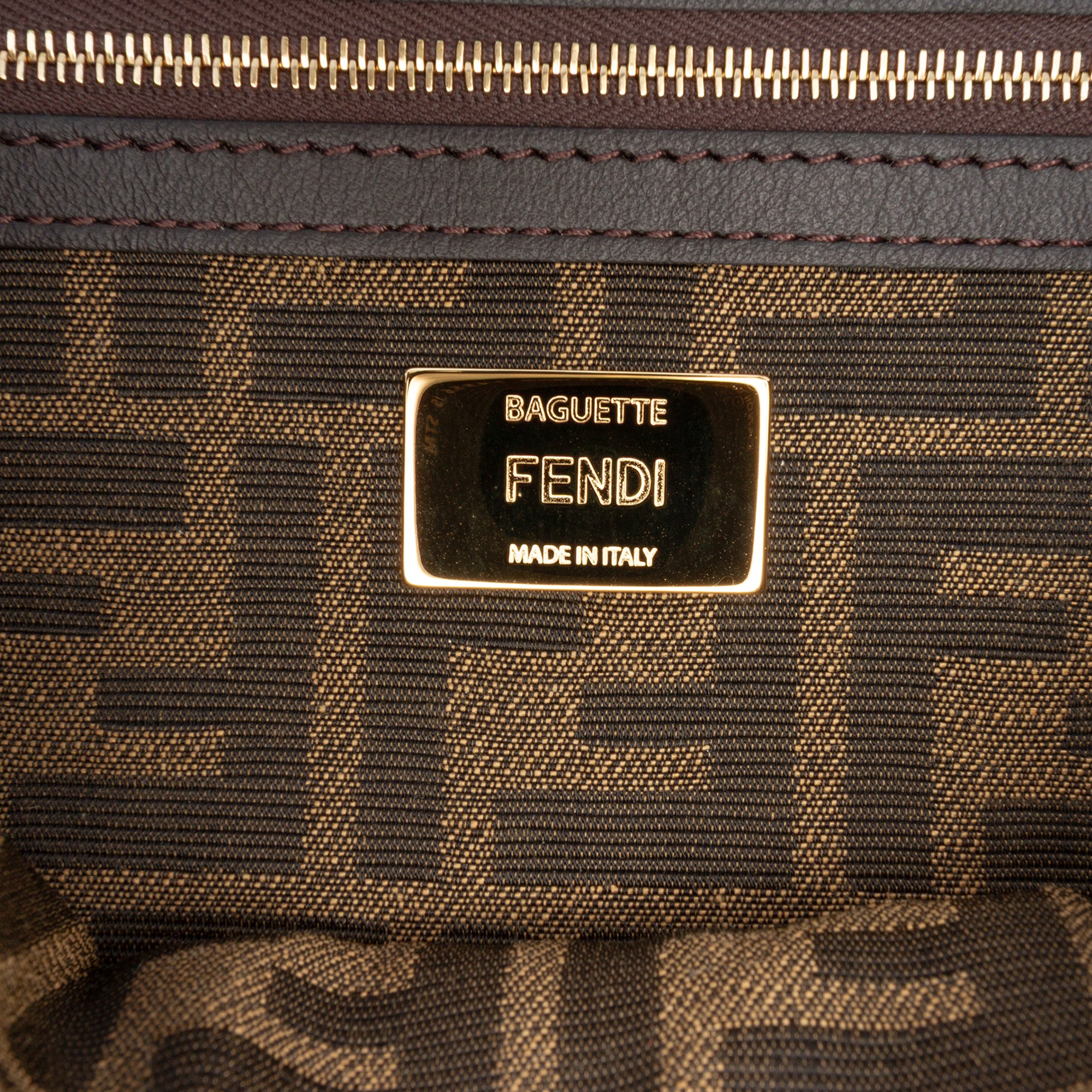 Fendi Medium Zucca Canvas Baguette Satchel - image 5