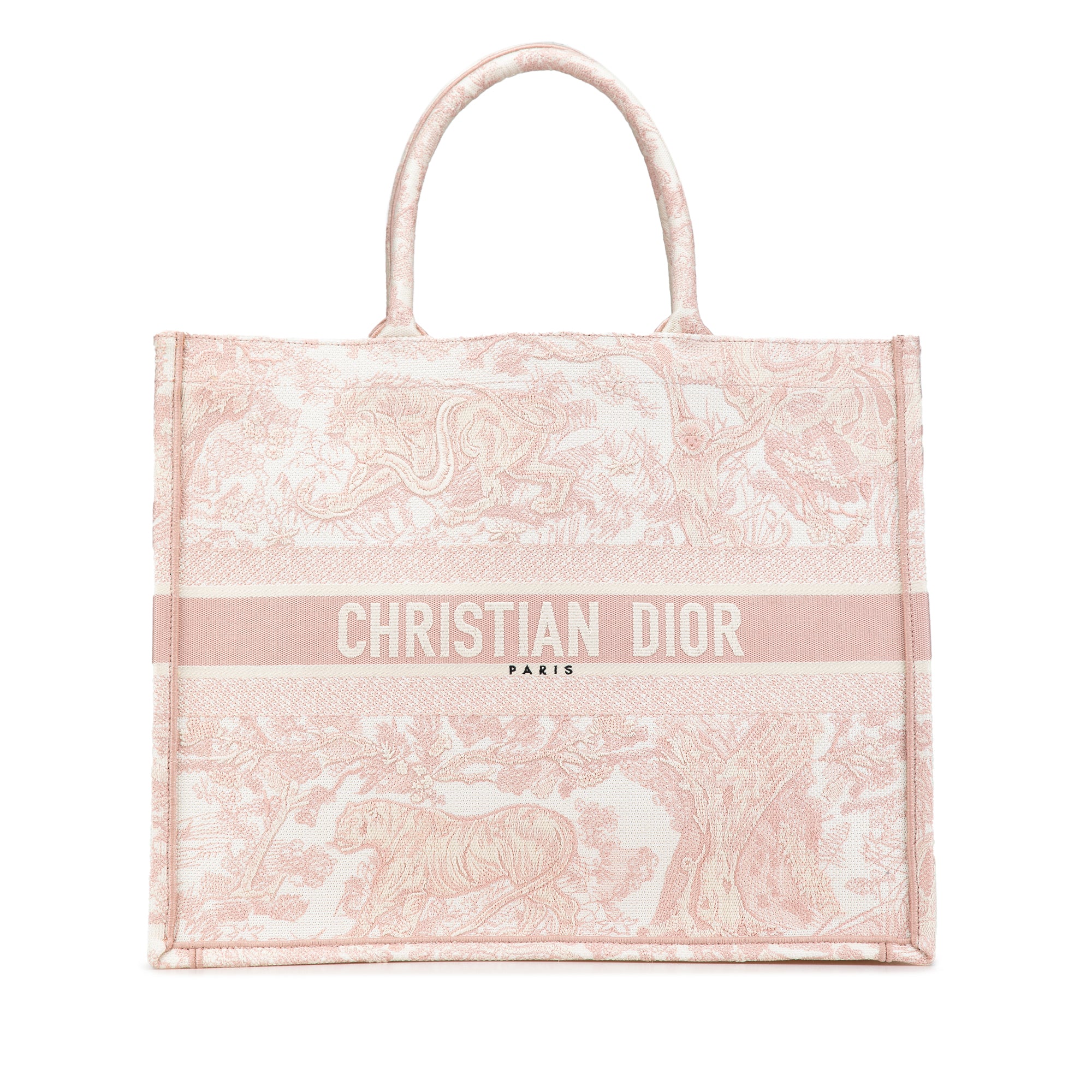 Dior Large Canvas Embroidered Dioriviera Toile De Jouy Book Tote - image 1