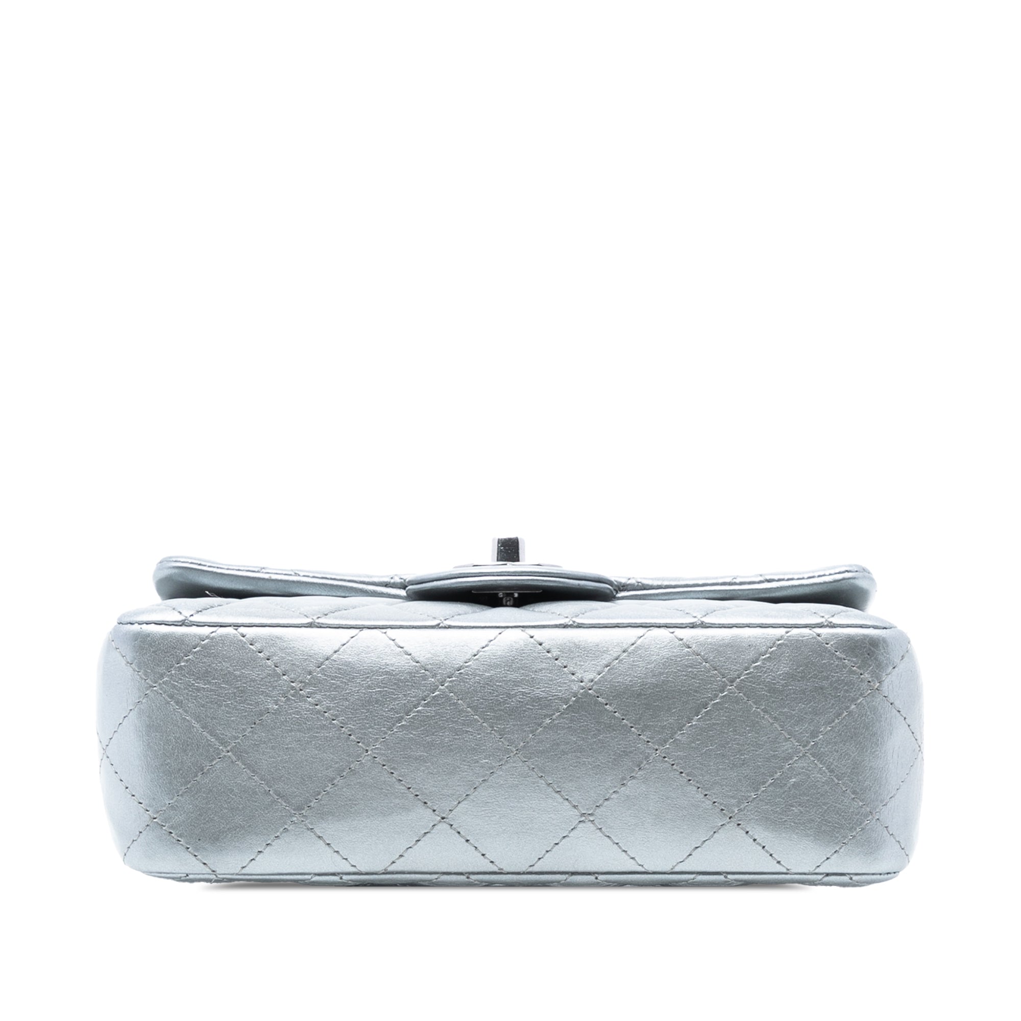Chanel Small Quilted Metallic Lambskin Single Flap - image 3