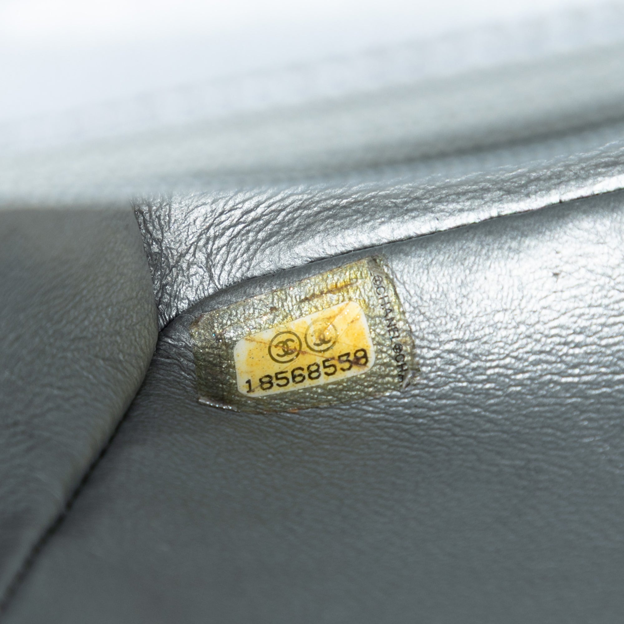 Chanel Small Quilted Metallic Lambskin Single Flap - image 5