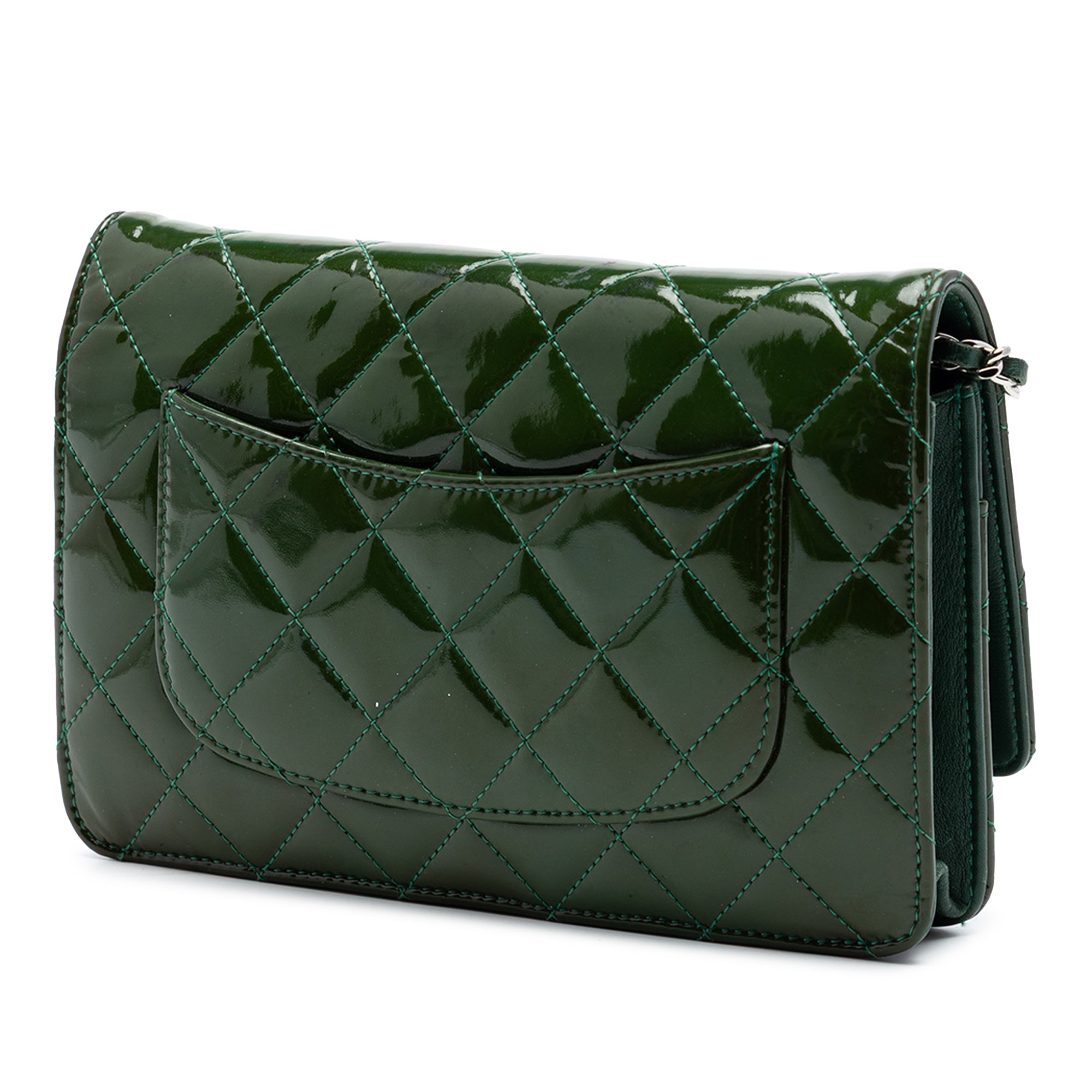 Chanel CC Quilted Patent Wallet On Chain - image 2