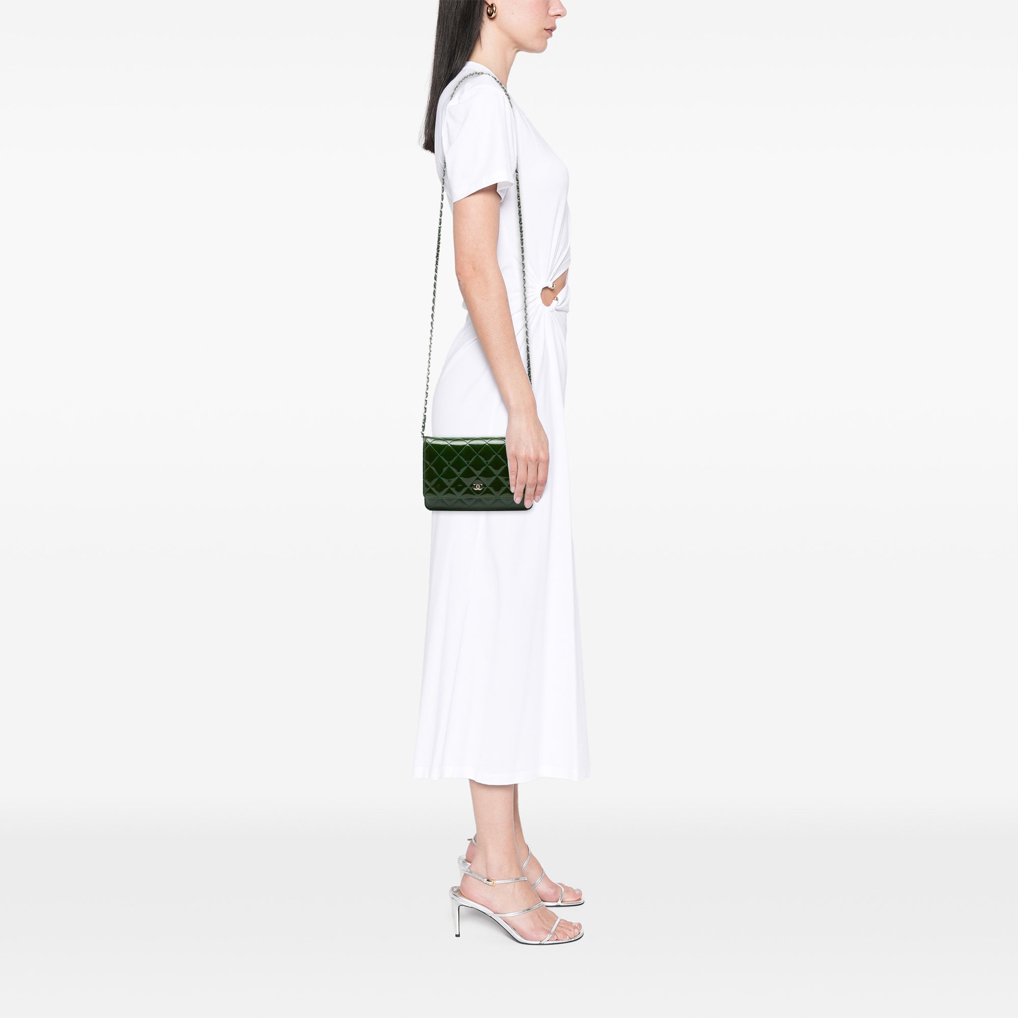 Chanel CC Quilted Patent Wallet On Chain - image 6