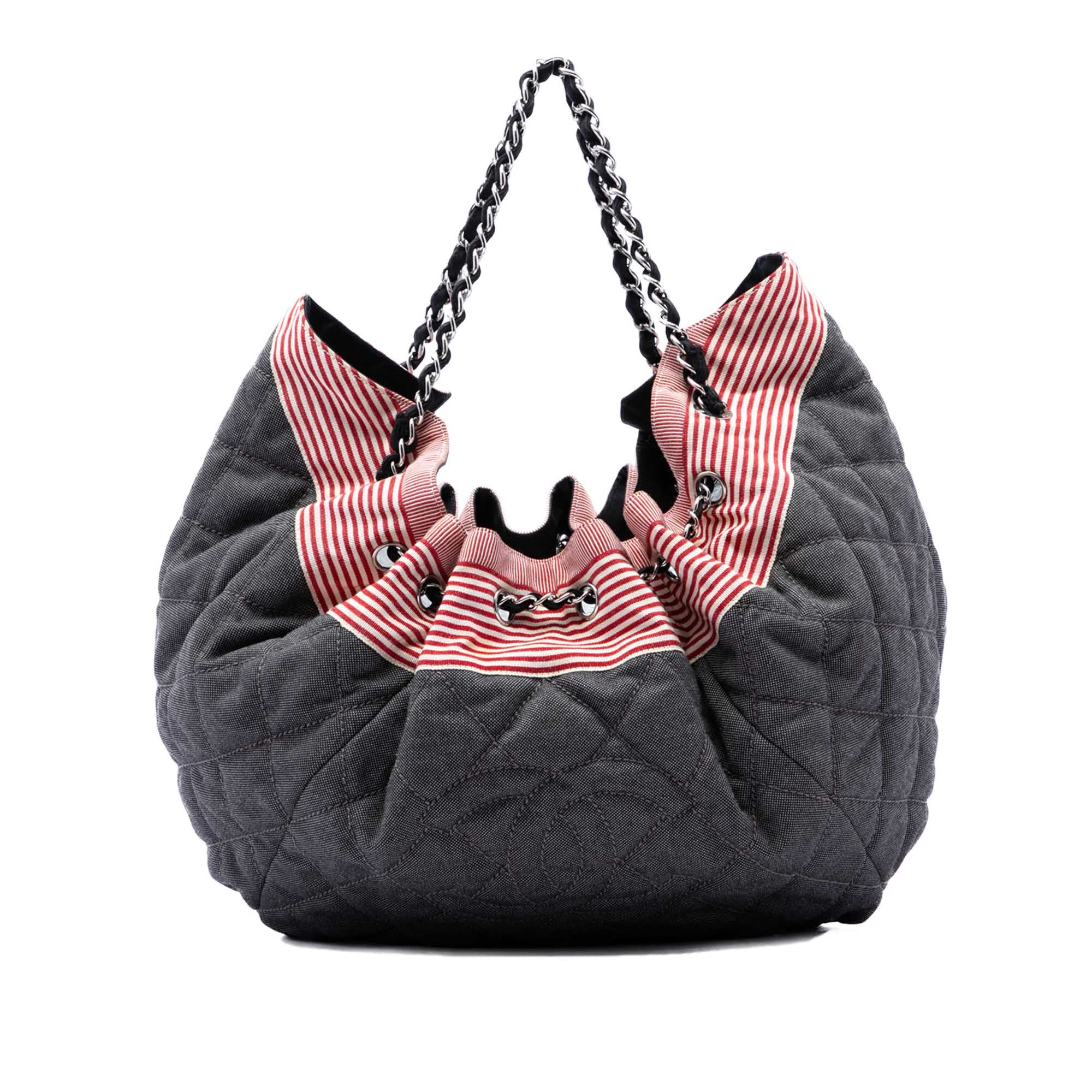 Chanel Large Quilted Denim Stretch Spirit Cabas Tote - image 1