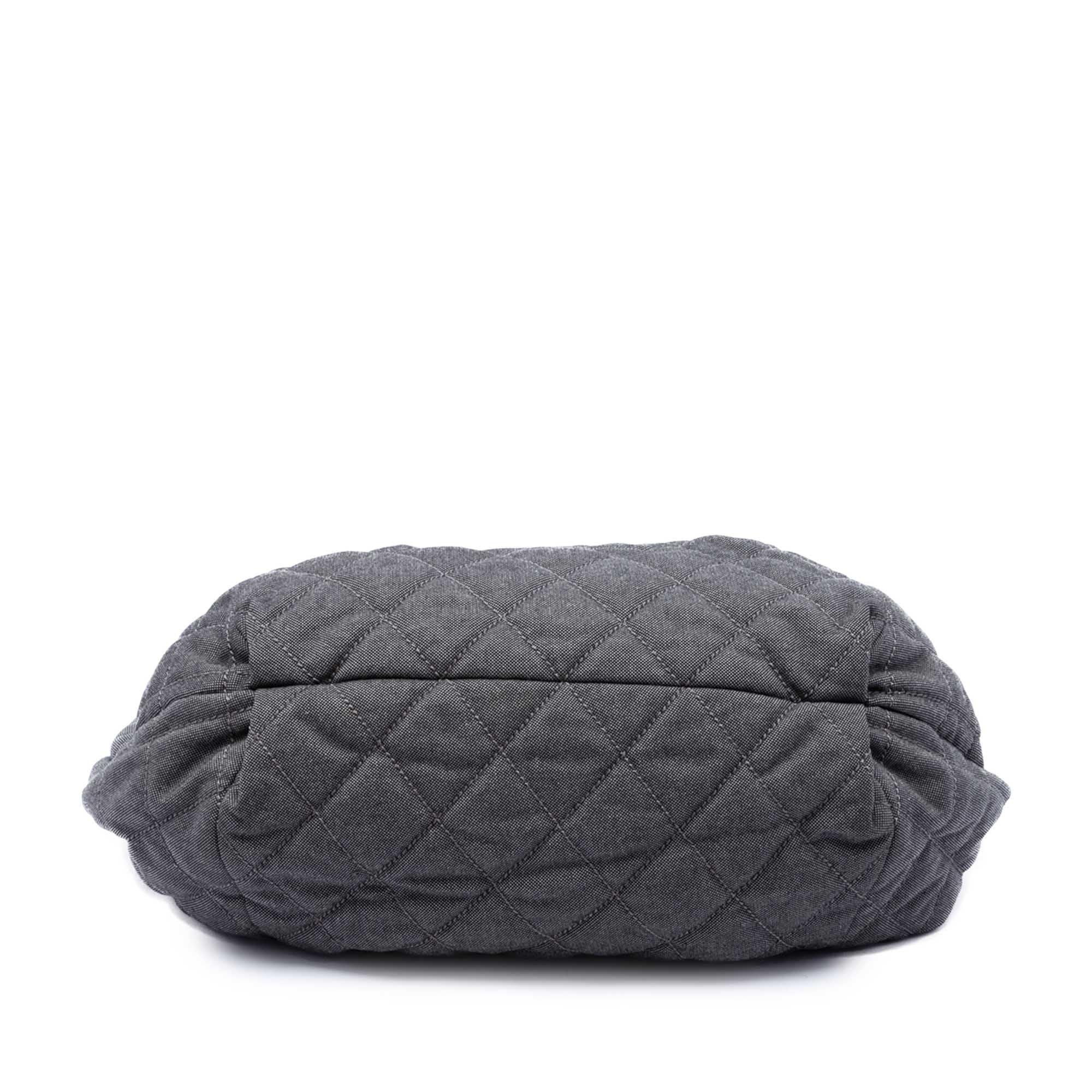Chanel Large Quilted Denim Stretch Spirit Cabas Tote - image 3