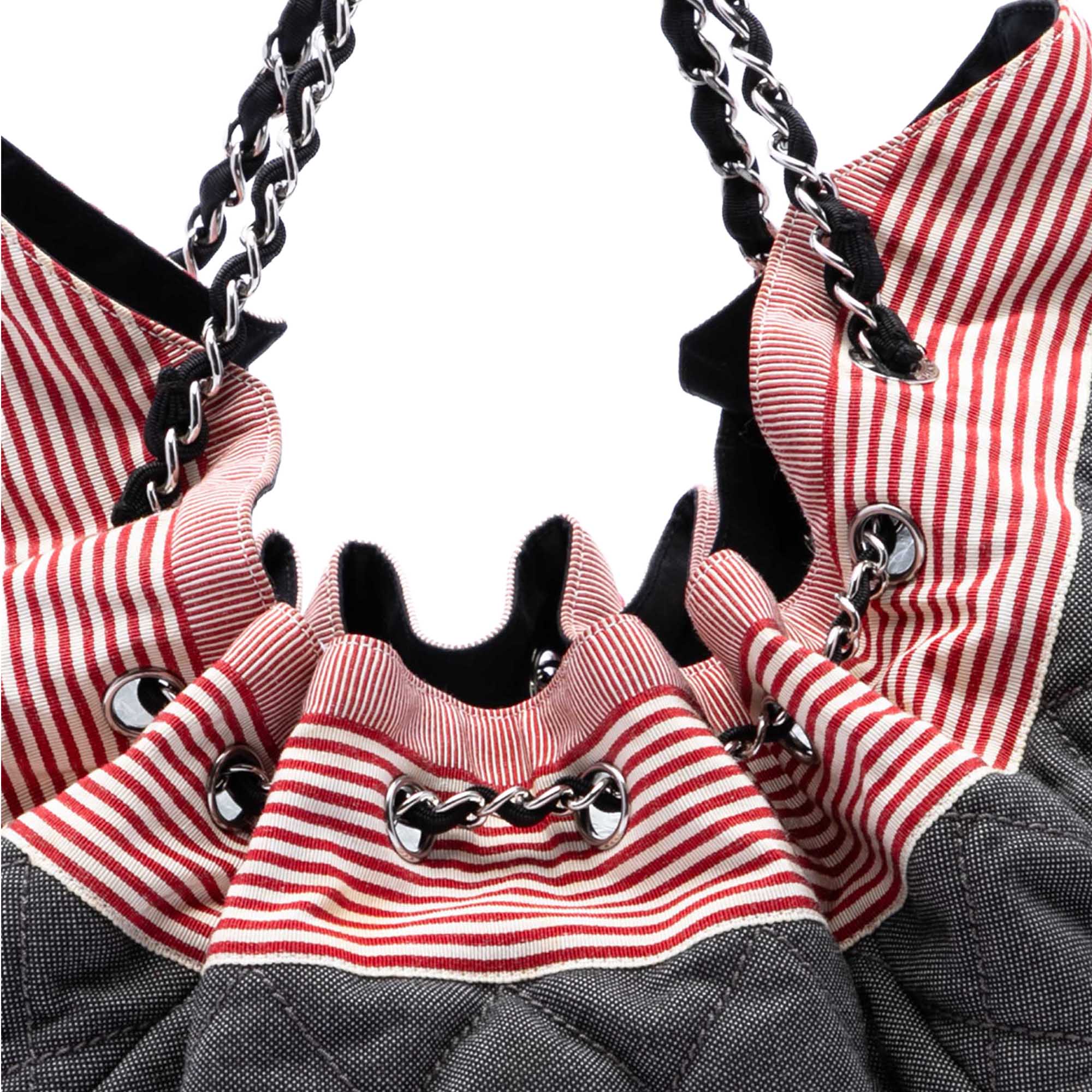 Chanel Large Quilted Denim Stretch Spirit Cabas Tote - image 6