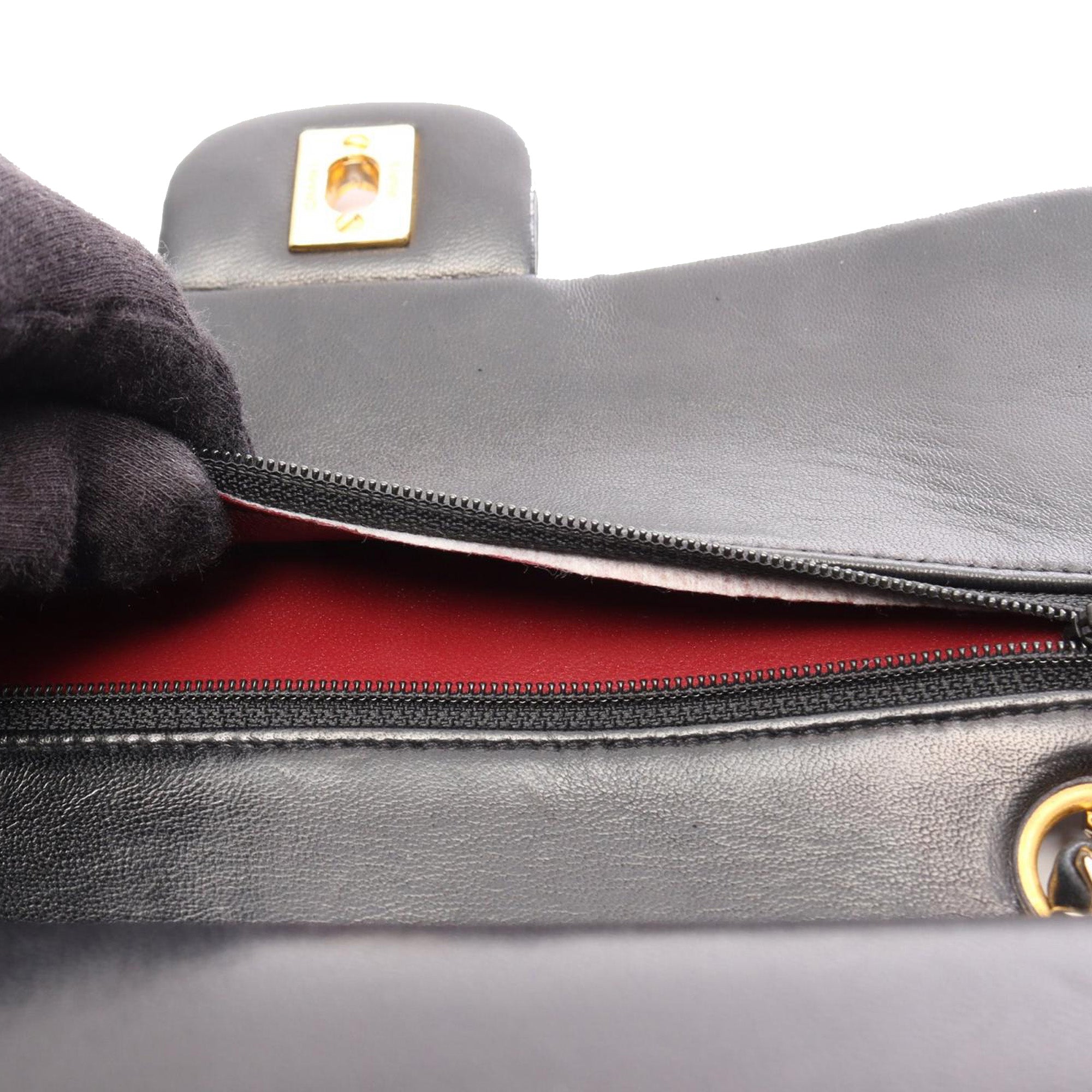 Chanel Medium Classic Lambskin Double Flap - image 10