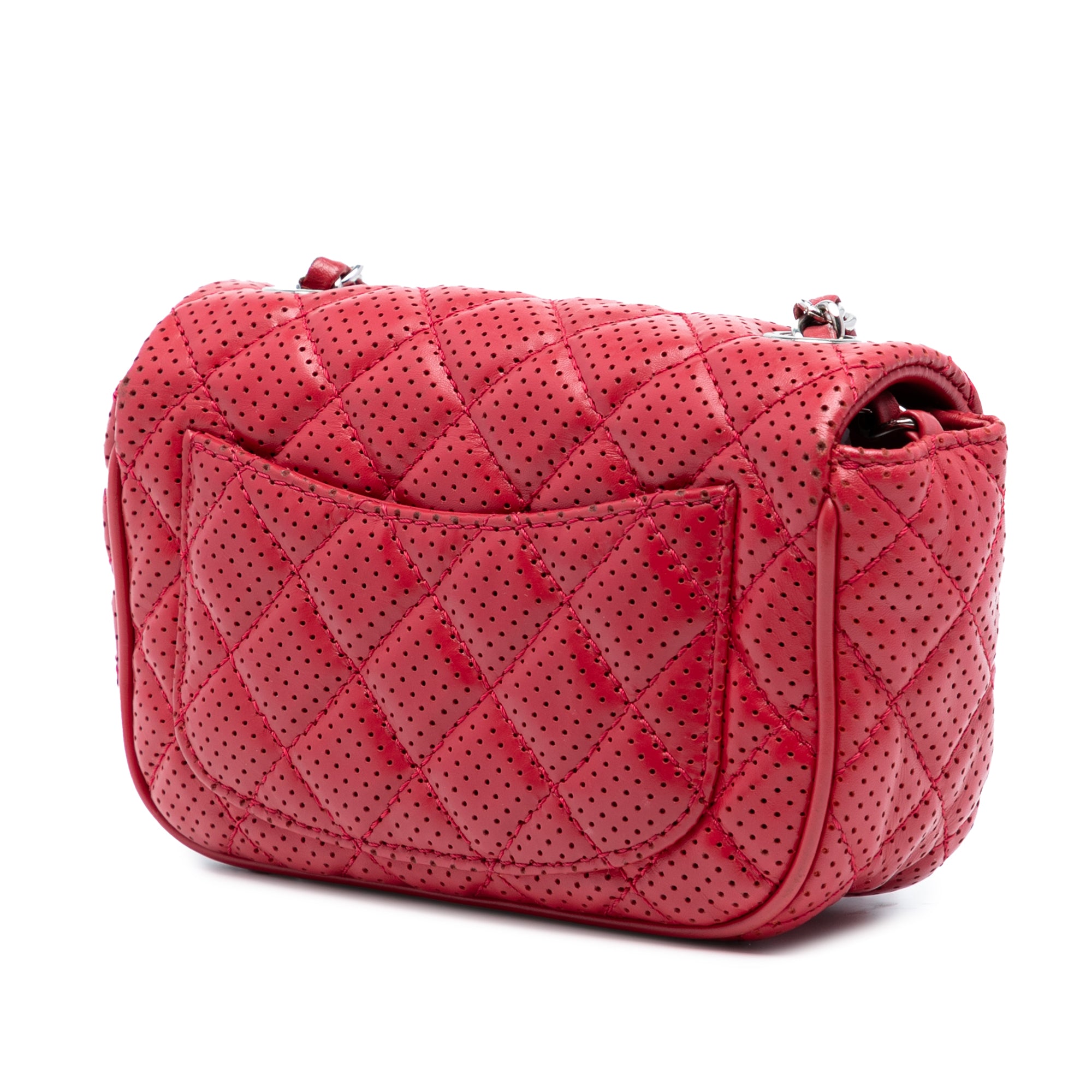 Chanel Mini Perforated Lambskin Punch Flap - image 2