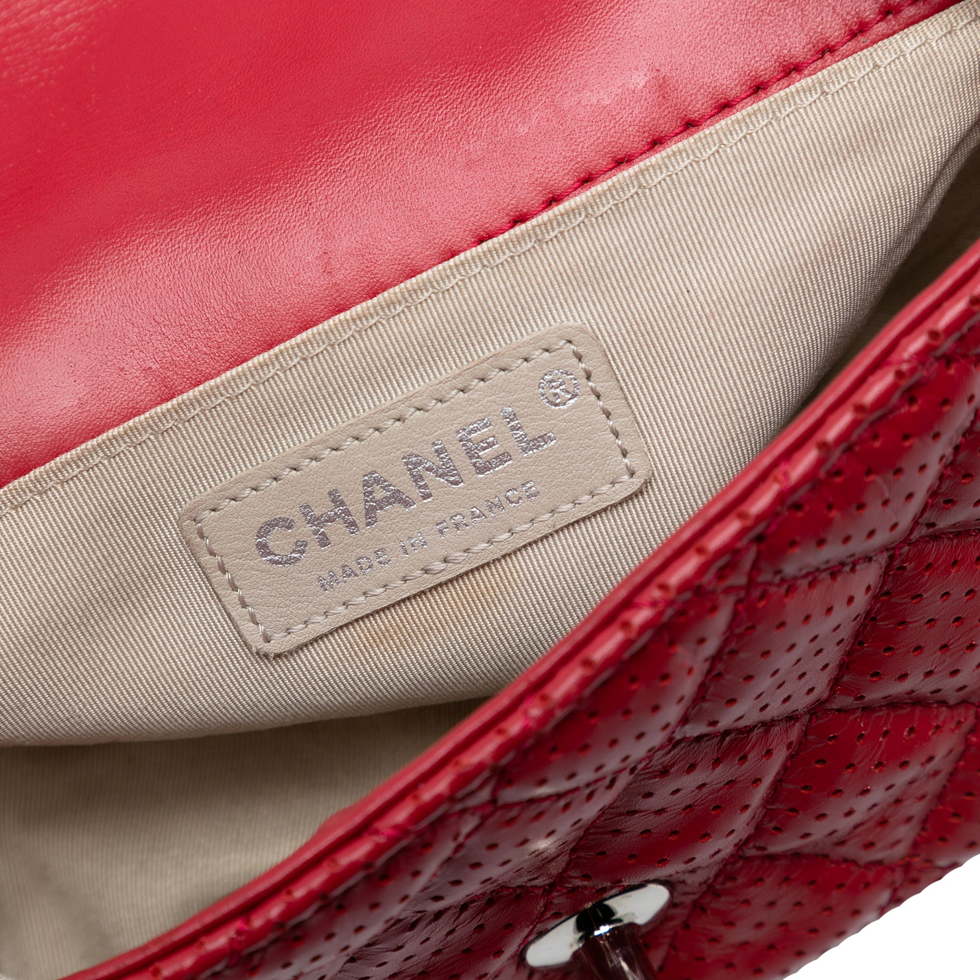 Chanel Mini Perforated Lambskin Punch Flap - image 5