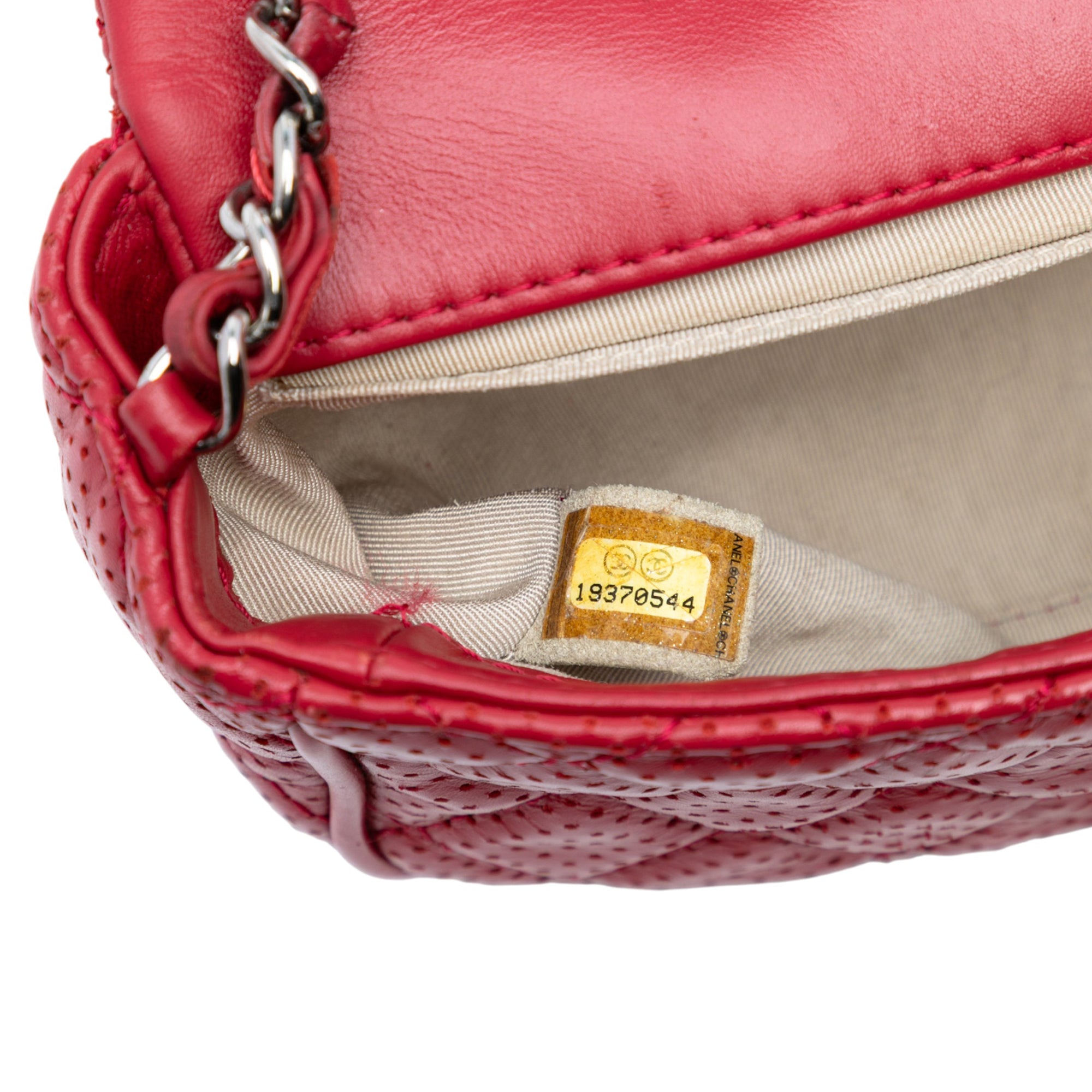 Chanel Mini Perforated Lambskin Punch Flap - image 6