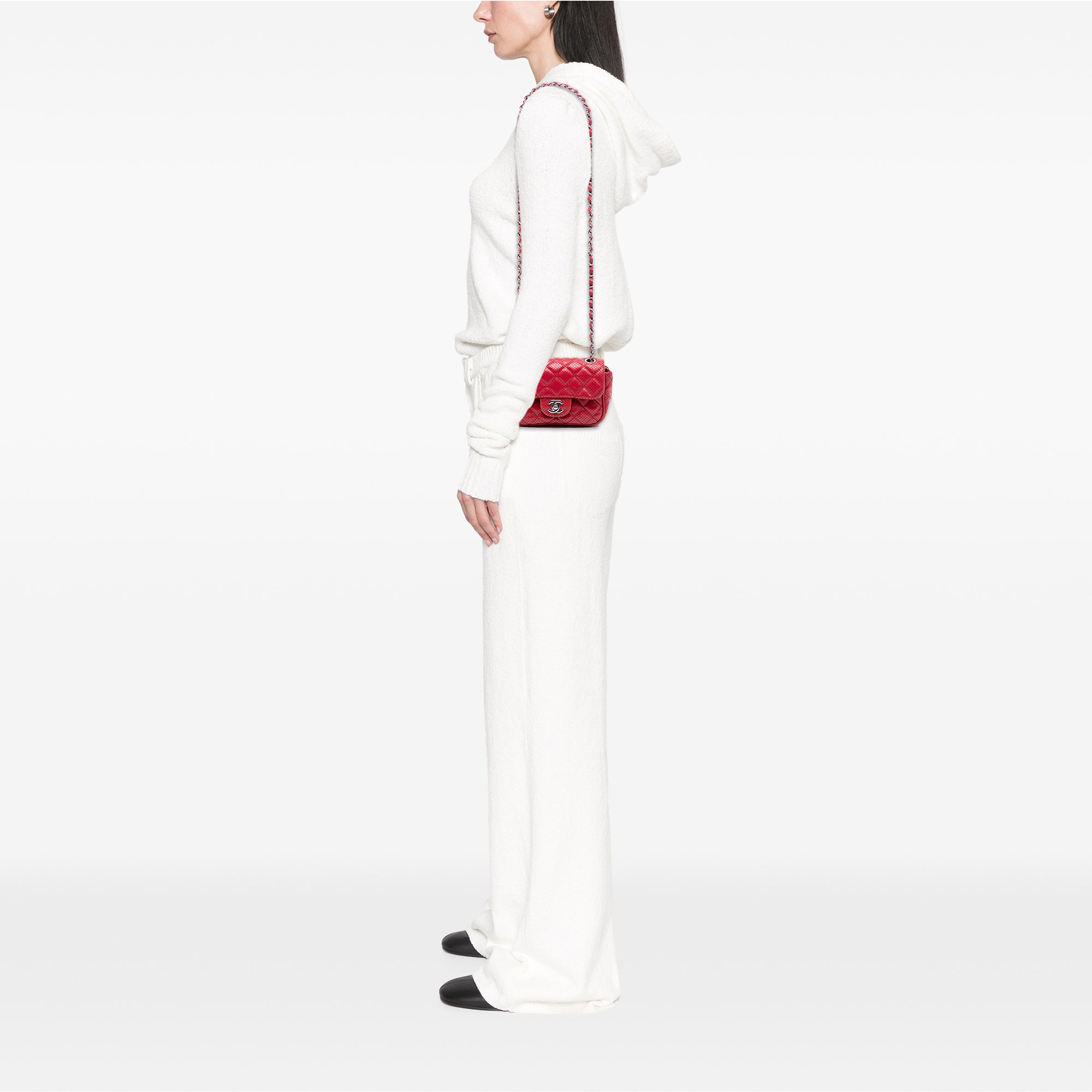 Chanel Mini Perforated Lambskin Punch Flap - image 7