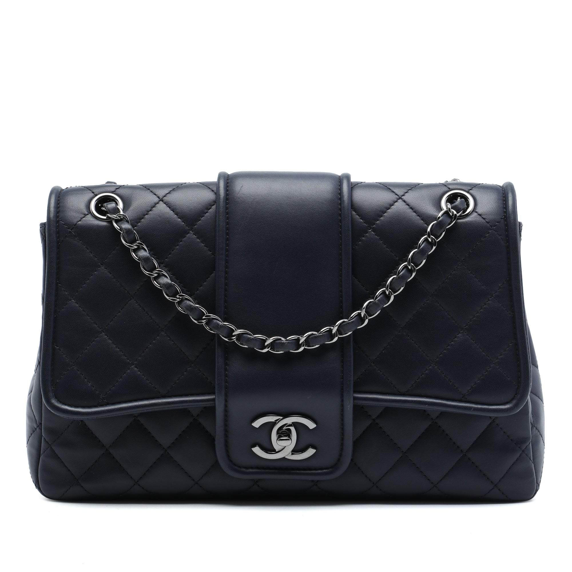 Chanel Large Quilted Lambskin Elementary Chic Flap - image 1
