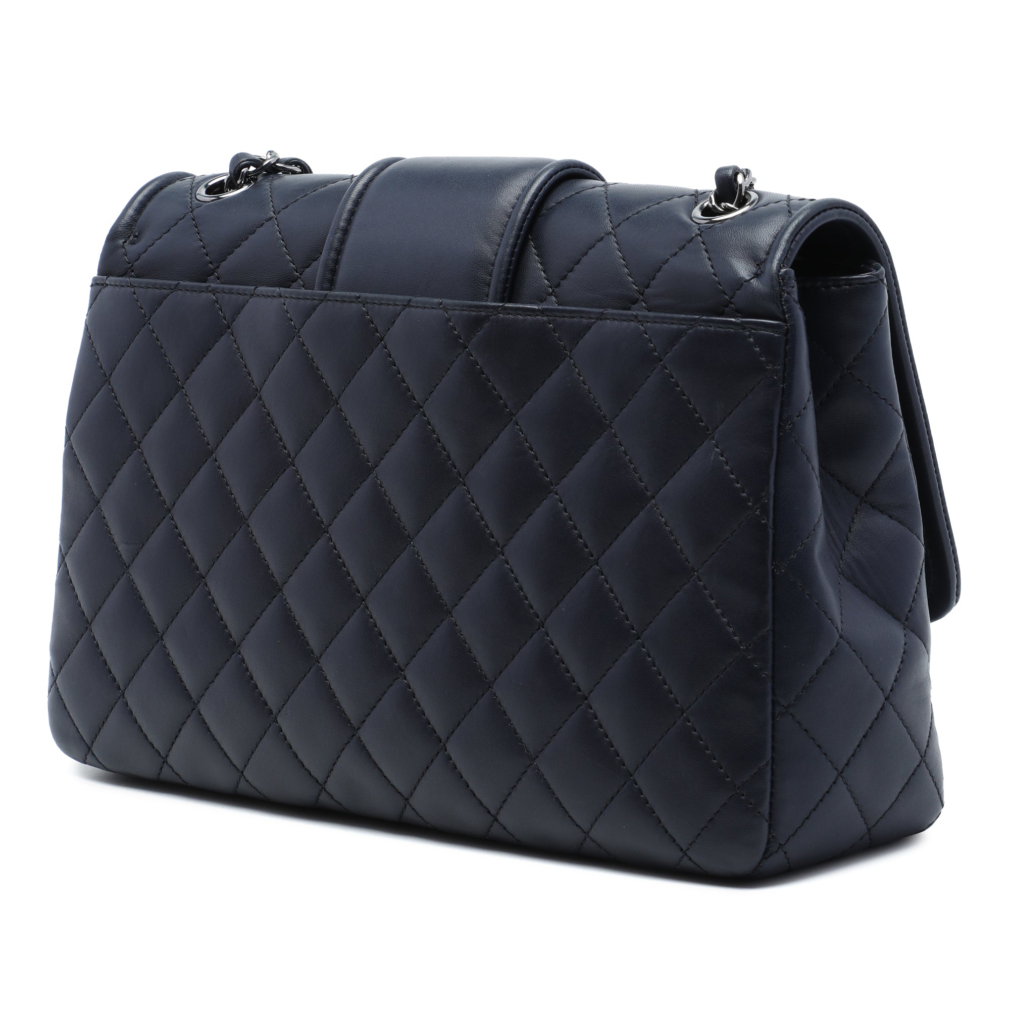 Chanel Large Quilted Lambskin Elementary Chic Flap - image 2