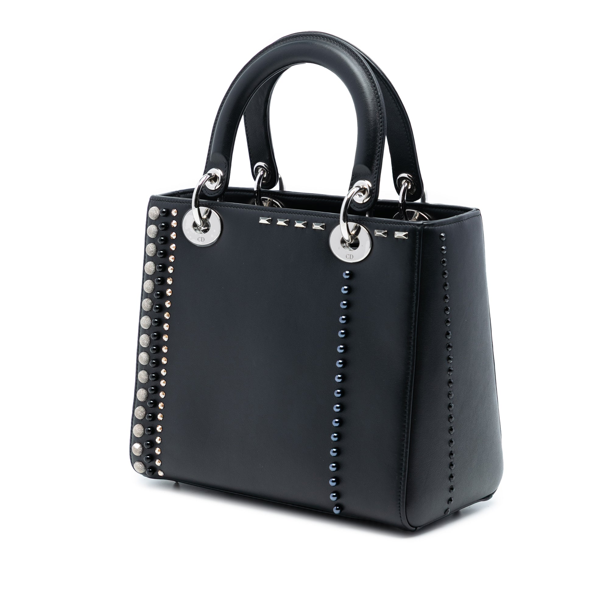 Dior Medium Lambskin Studded Crystal Pearl Lady Dior - image 2