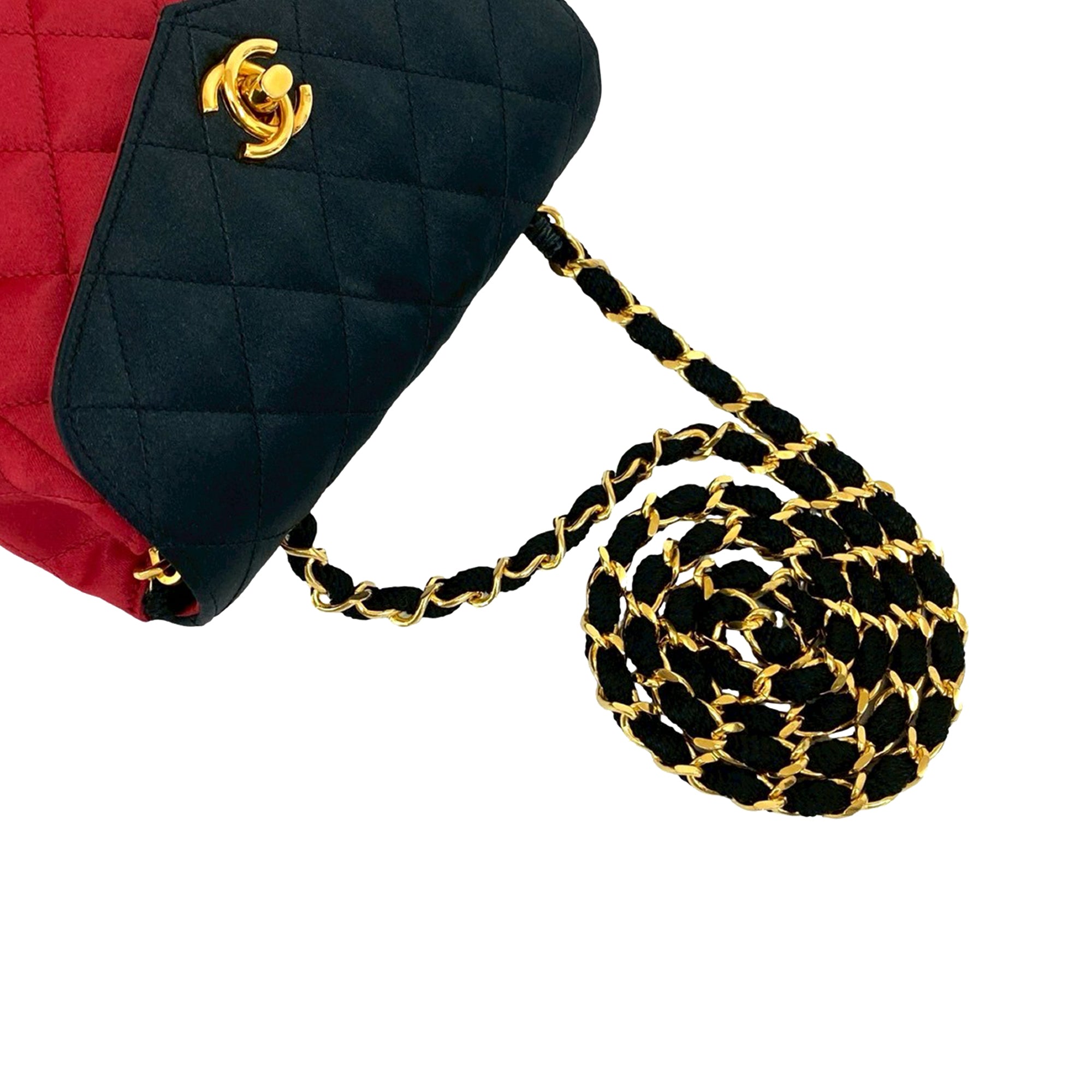 Chanel CC Bicolor Quilted Satin Crossbody - image 9