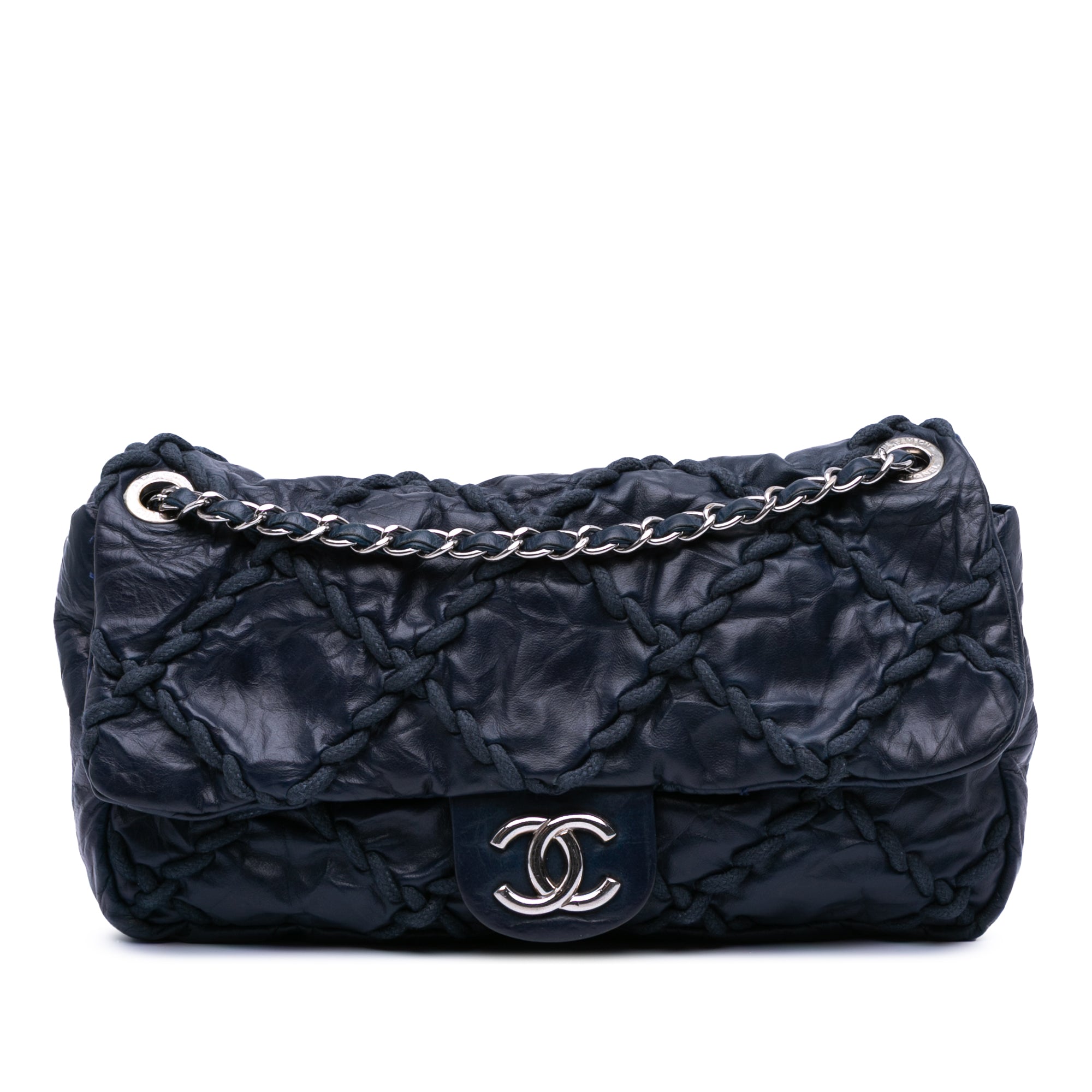 Chanel Medium Quilted Crinkled Calfskin Ultra Stitch Flap - image 1