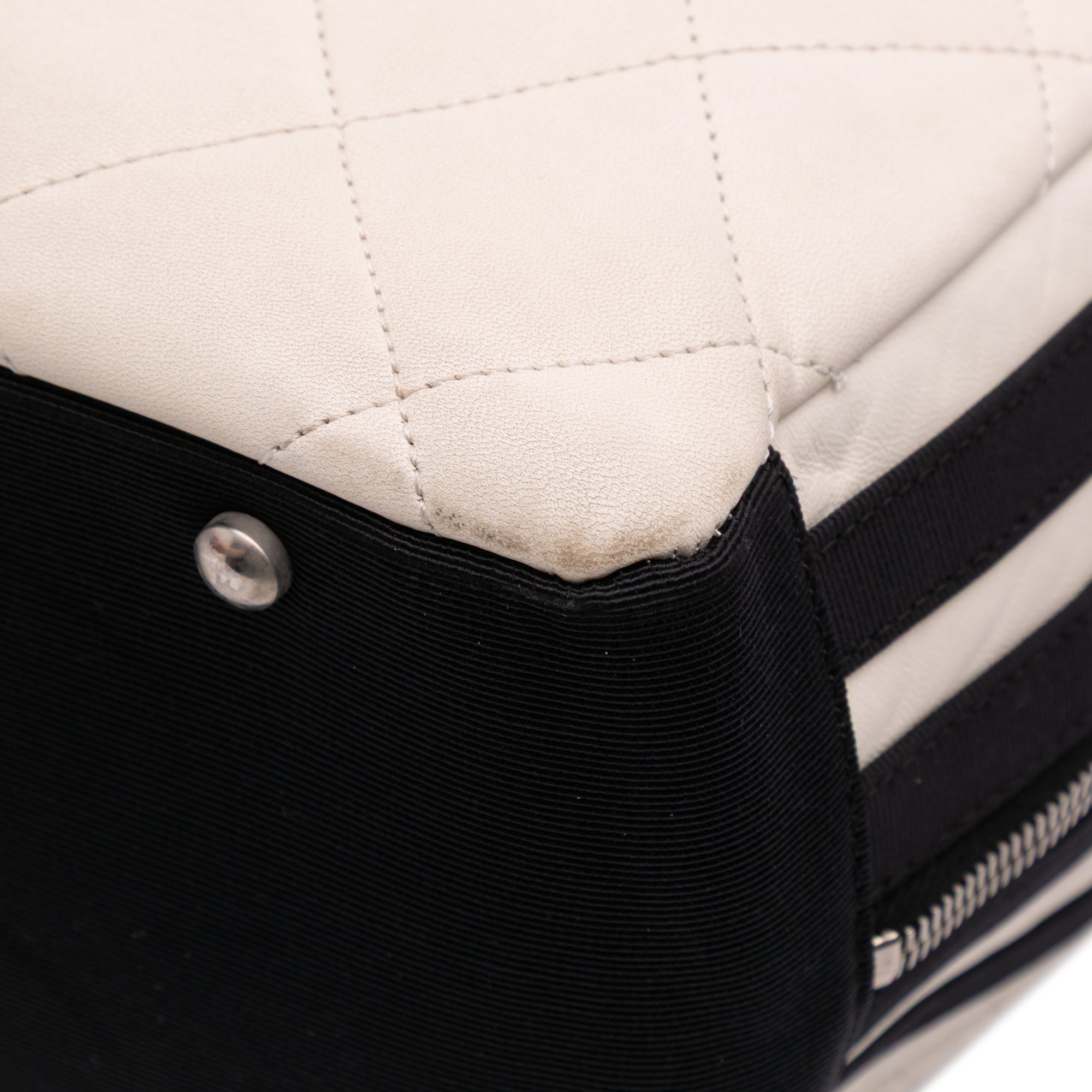 Chanel CC Quilted Lambskin Zip Shoulder Bag - image 11