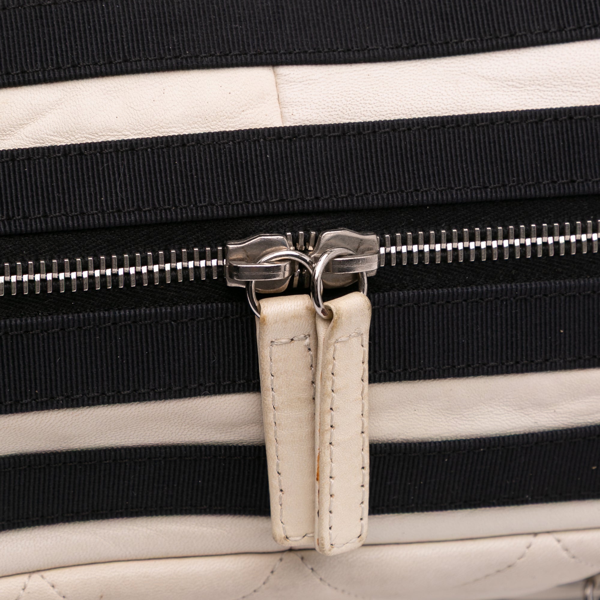 Chanel CC Quilted Lambskin Zip Shoulder Bag - image 7