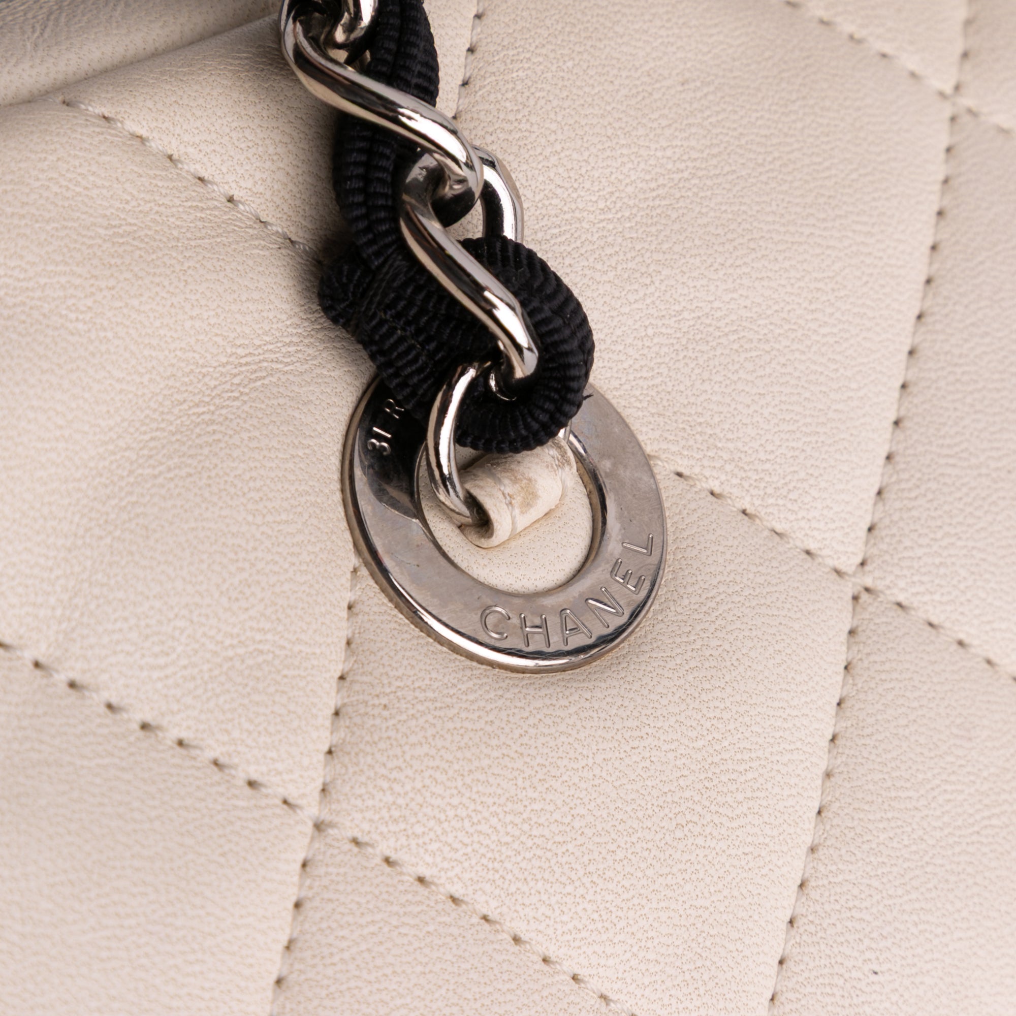 Chanel CC Quilted Lambskin Zip Shoulder Bag - image 9