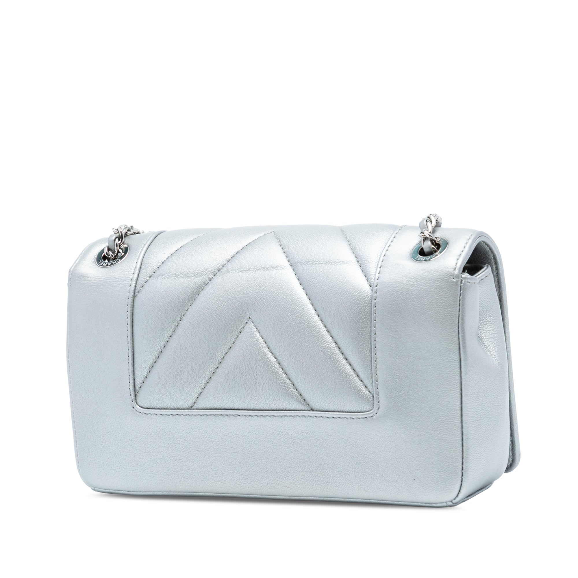 Chanel Mini Quilted Chevron Sheepskin Mademoiselle Vintage Flap - image 2