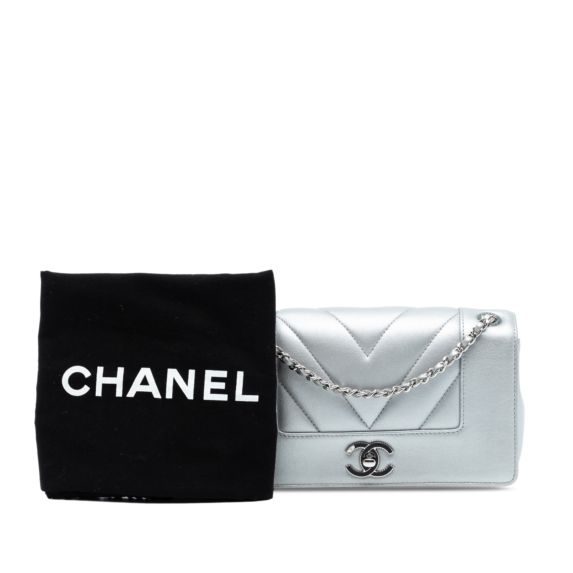 Chanel Mini Quilted Chevron Sheepskin Mademoiselle Vintage Flap - image 8