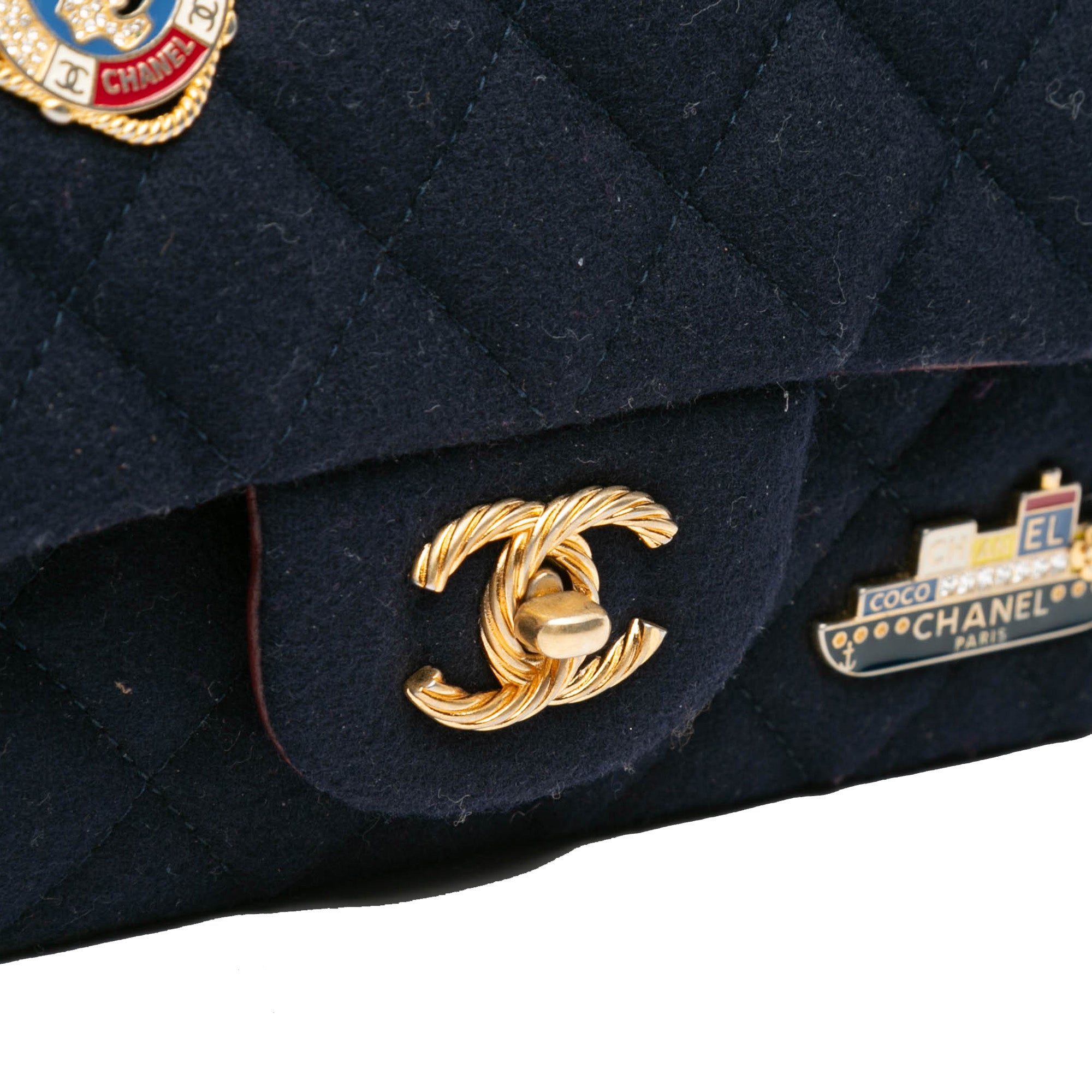 Chanel Paris Hamburg Mini Rectangular Classic Jersey Coco Sailor Charms Single Flap - image 10