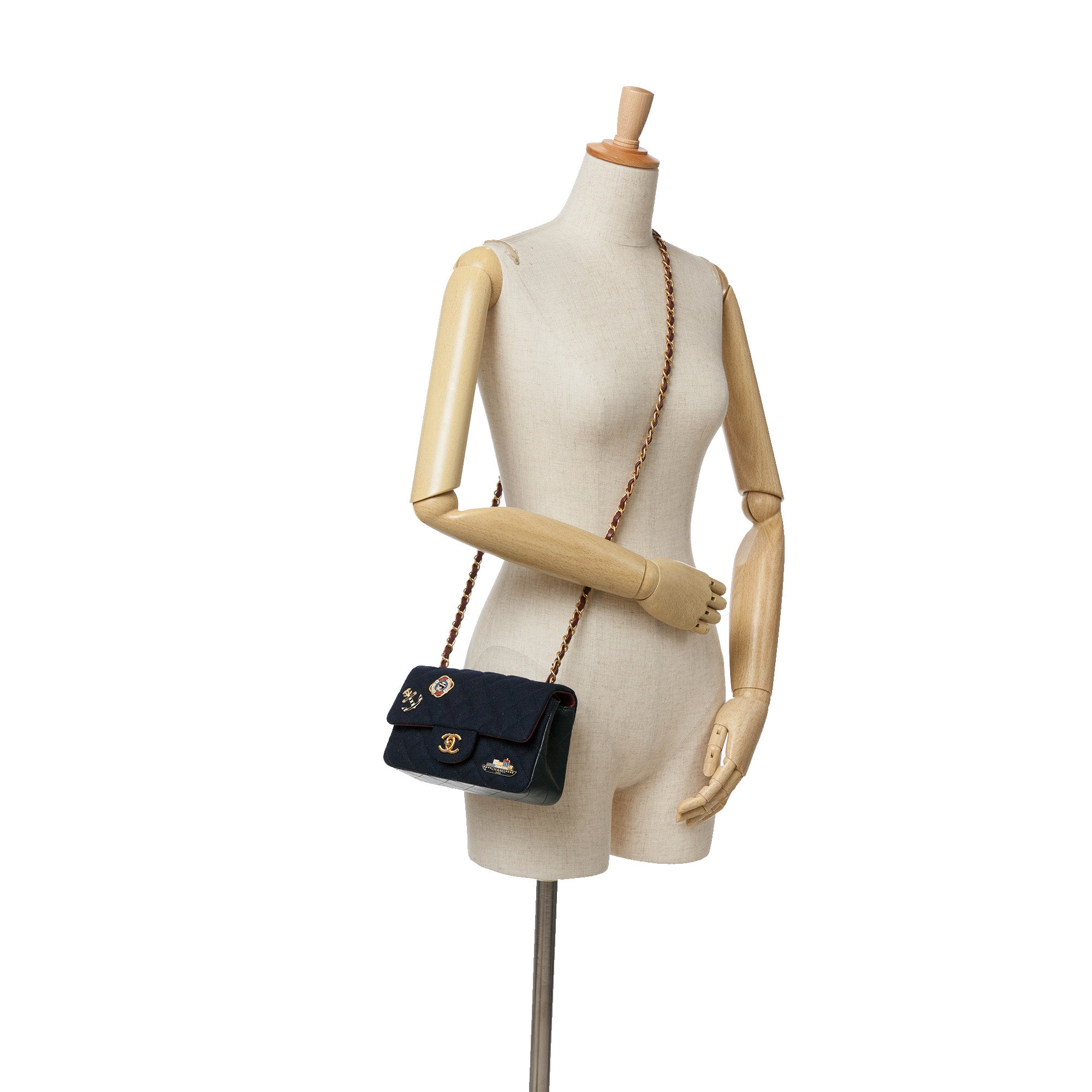Chanel Paris Hamburg Mini Rectangular Classic Jersey Coco Sailor Charms Single Flap - image 12