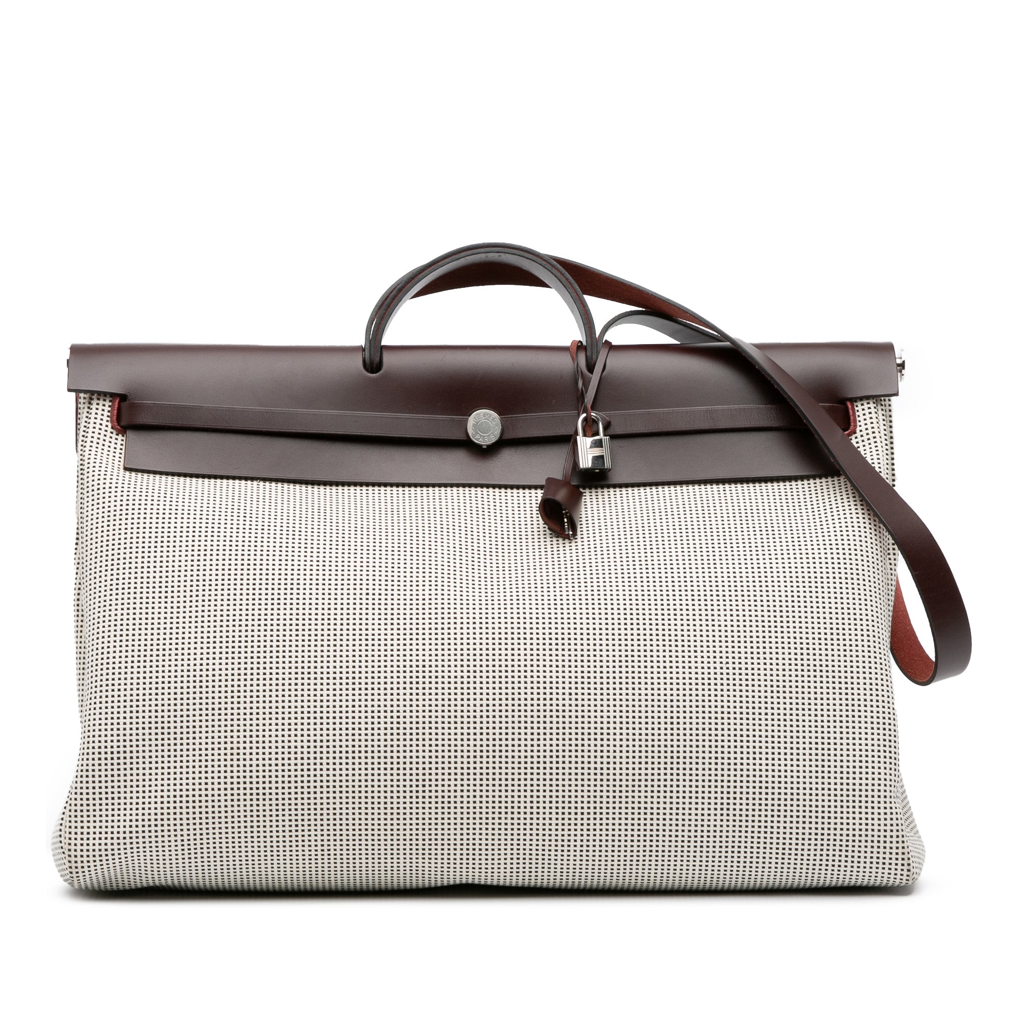 Hermès Toile Quadrille Vache Hunter Herbag Zip Cabine 50 - image 1