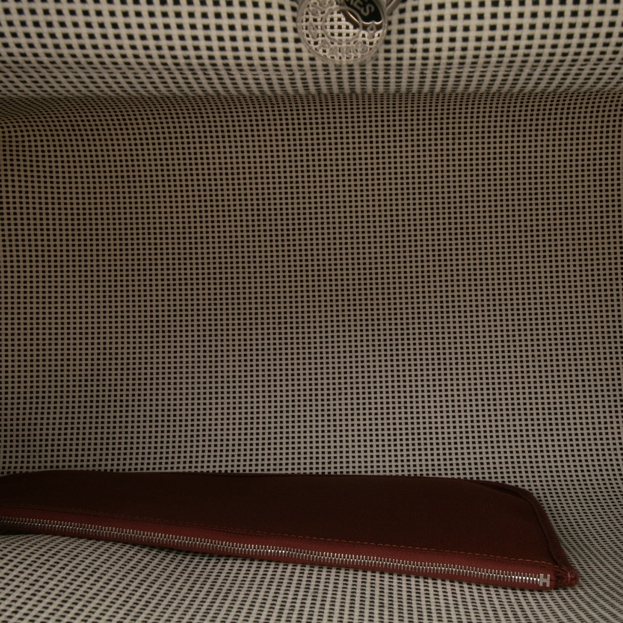 Hermès Toile Quadrille Vache Hunter Herbag Zip Cabine 50 - image 4