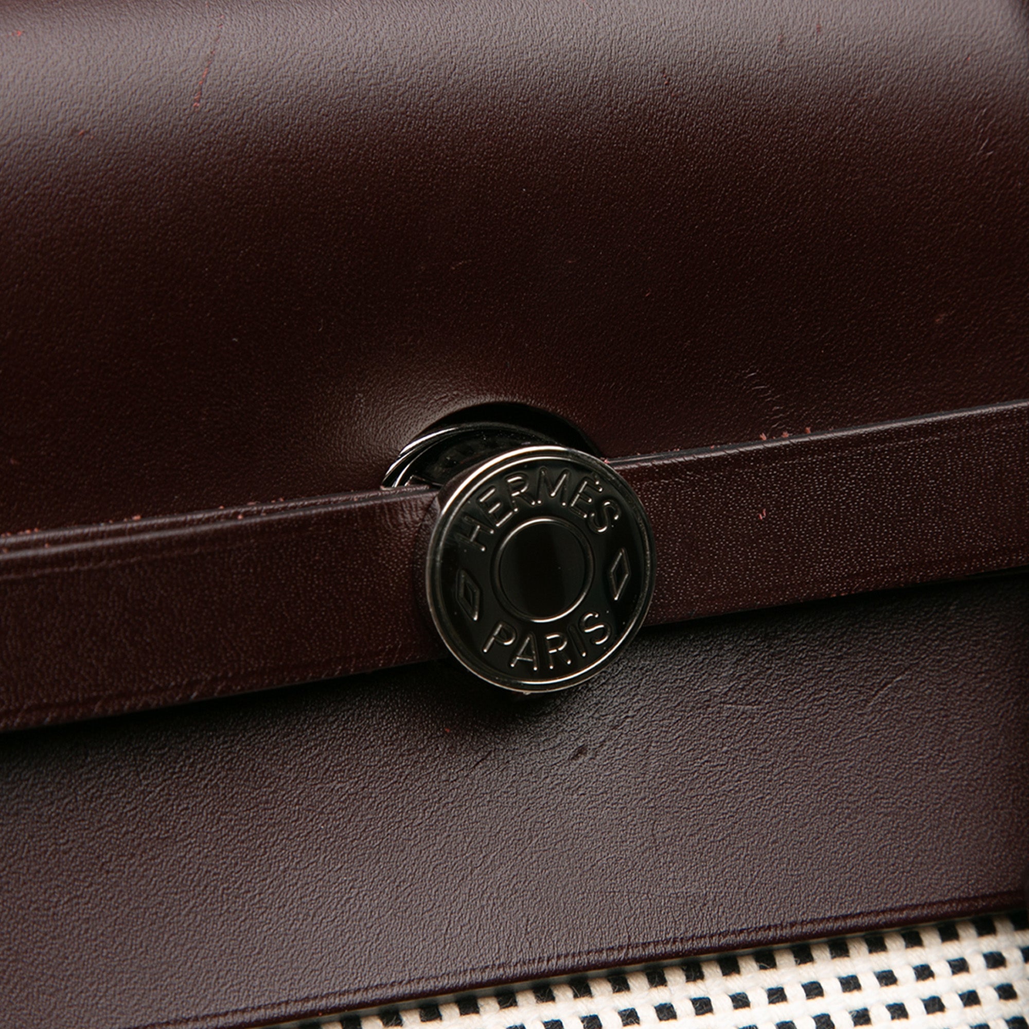 Hermès Toile Quadrille Vache Hunter Herbag Zip Cabine 50 - image 6