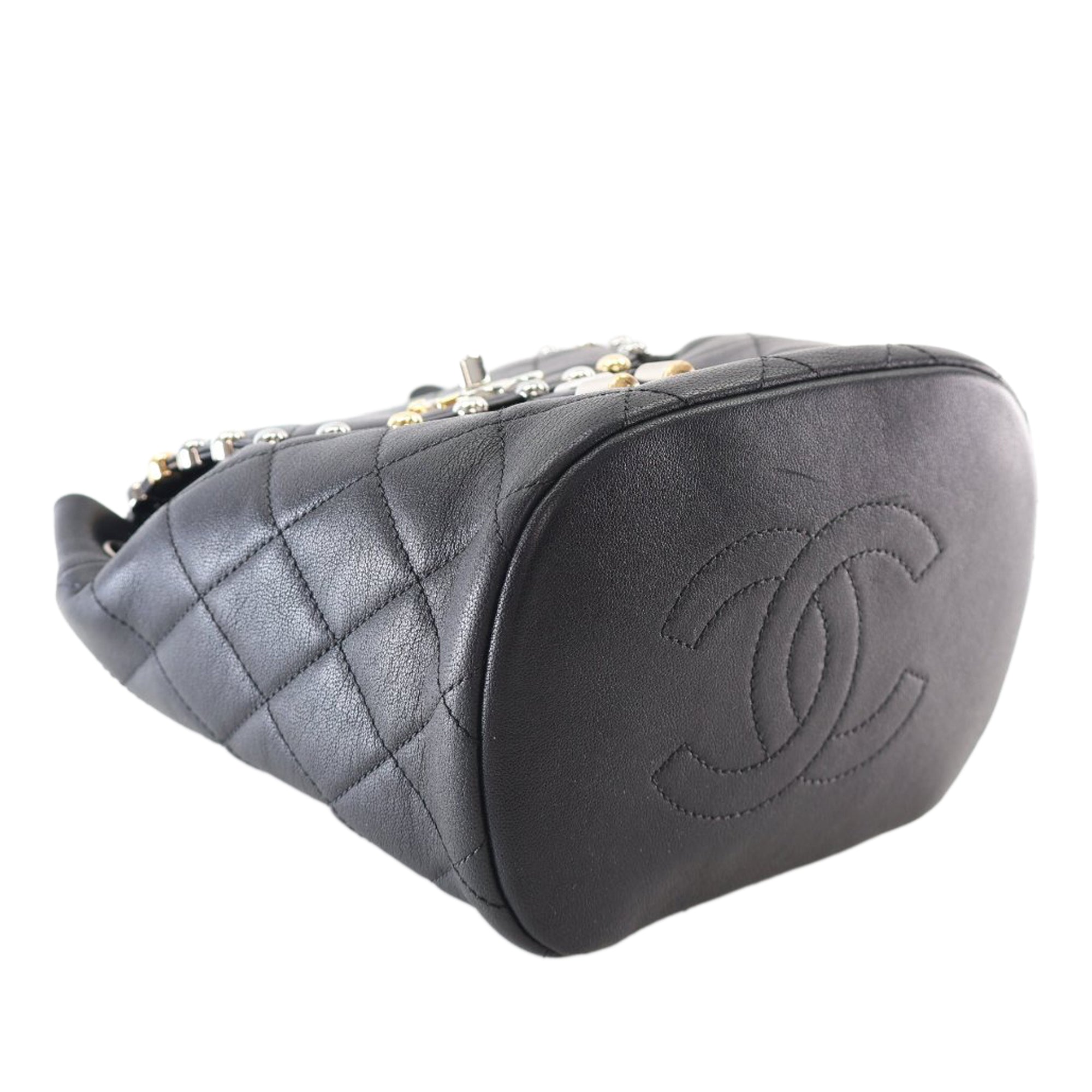 Chanel Quilted Lambskin Metallic Bubble Backpack - image 9
