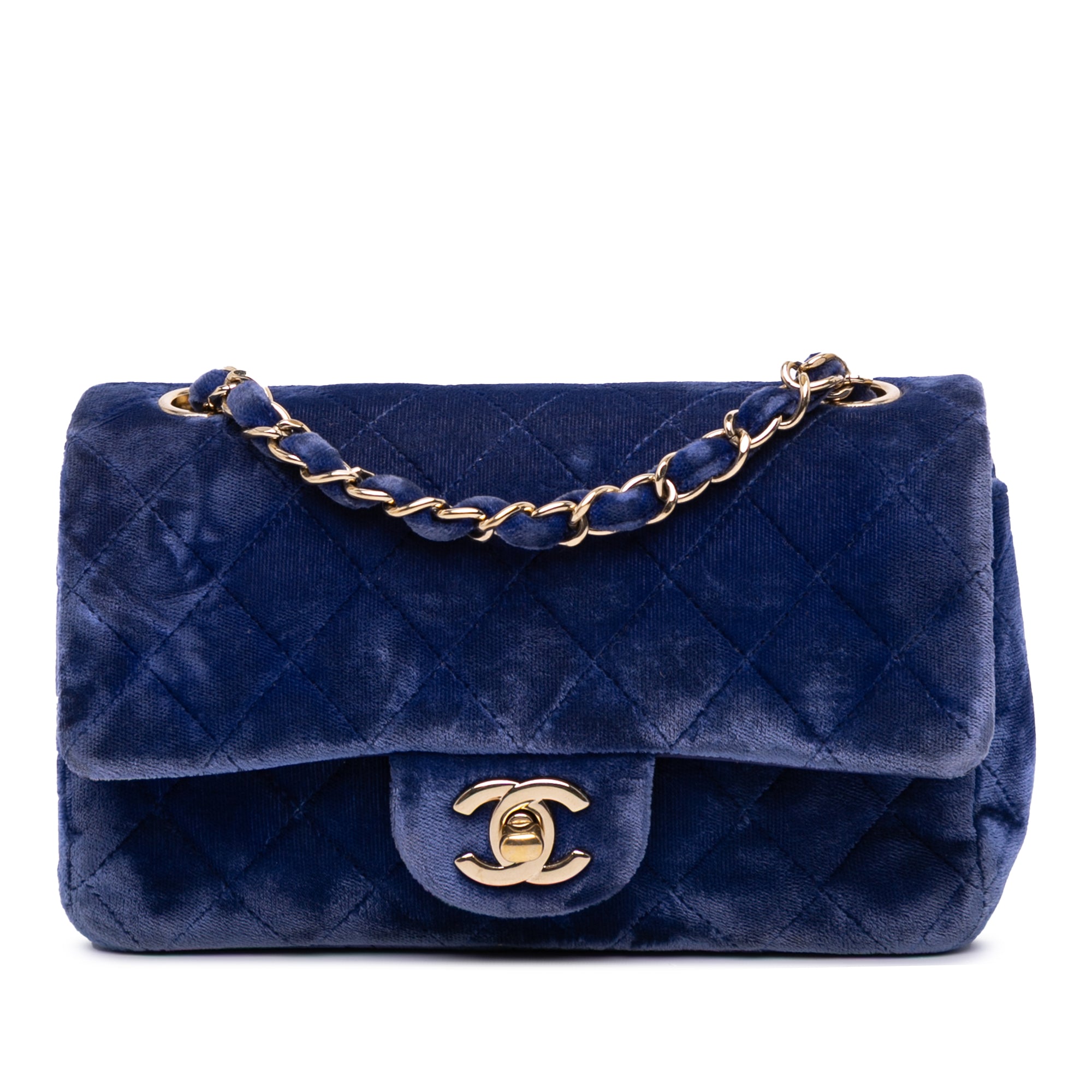 Chanel Mini Rectangular Classic Velvet Single Flap - image 1