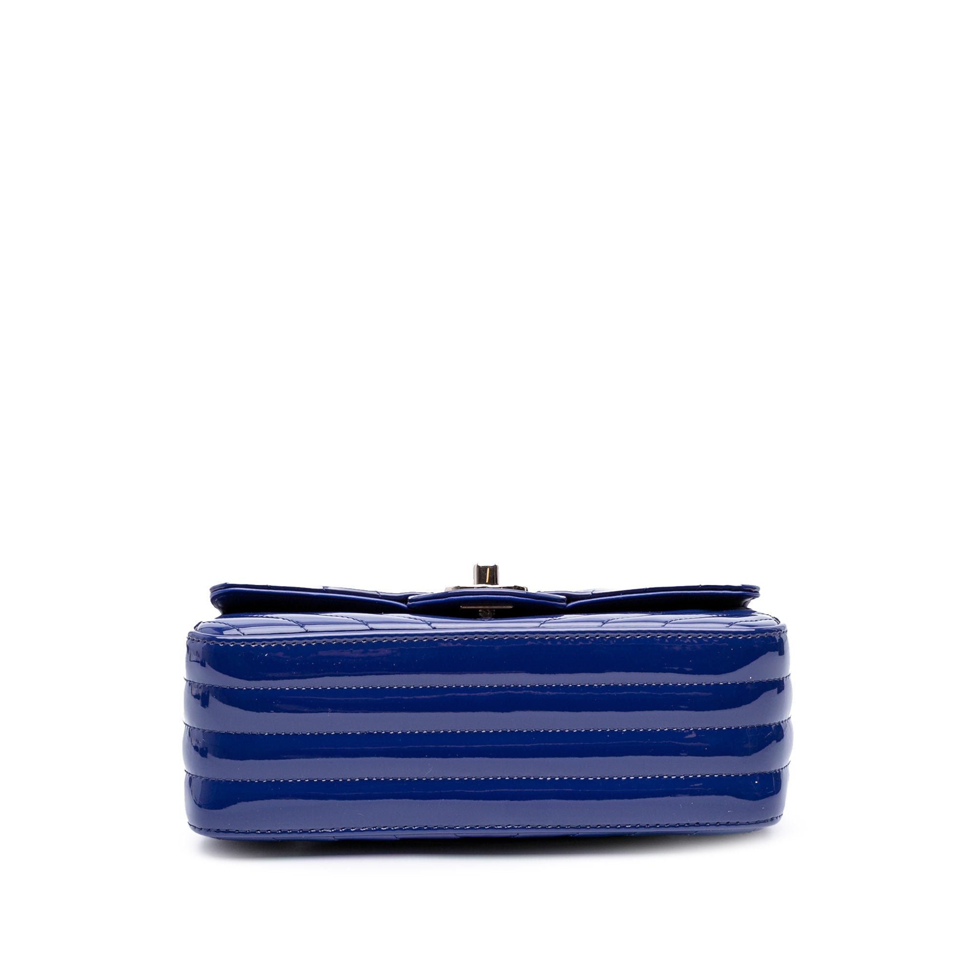 Chanel Mini Rectangular Classic Chevron Patent Single Flap - image 3