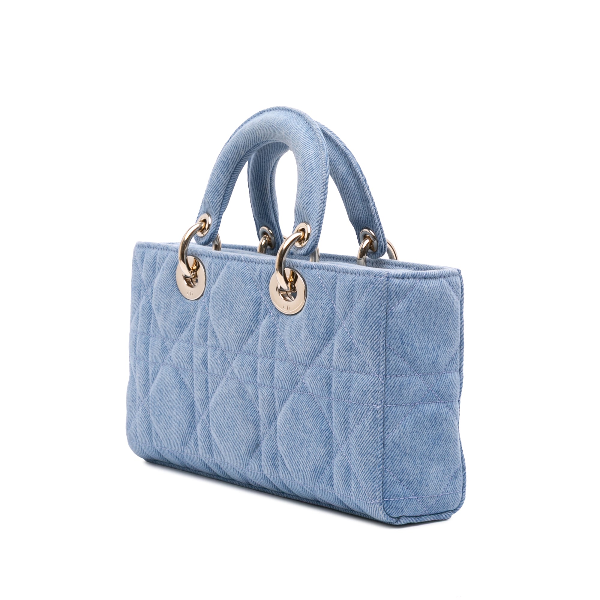 Dior Medium Denim Macrocannage Lady D Joy Satchel - image 2