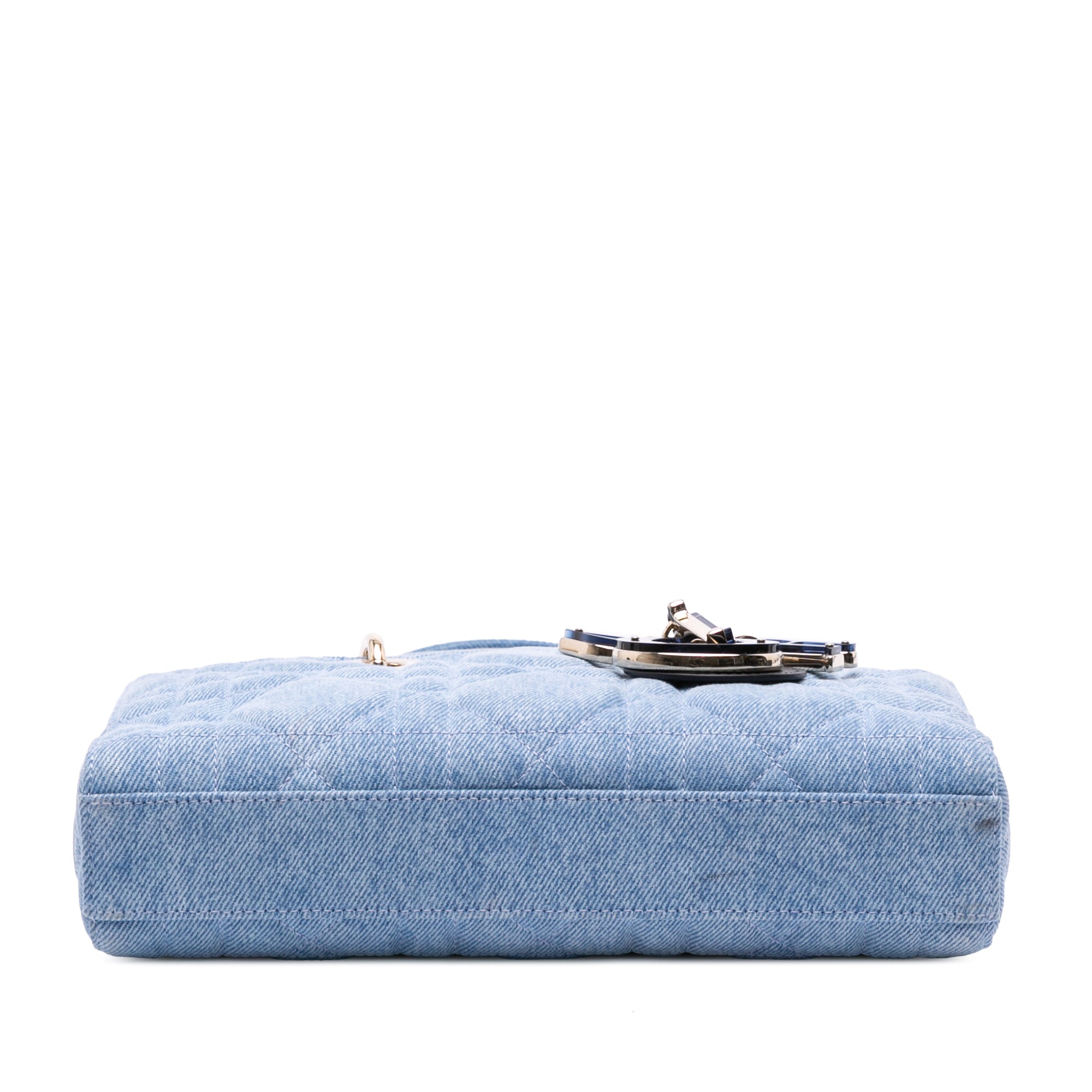 Dior Medium Denim Macrocannage Lady D Joy Satchel - image 3