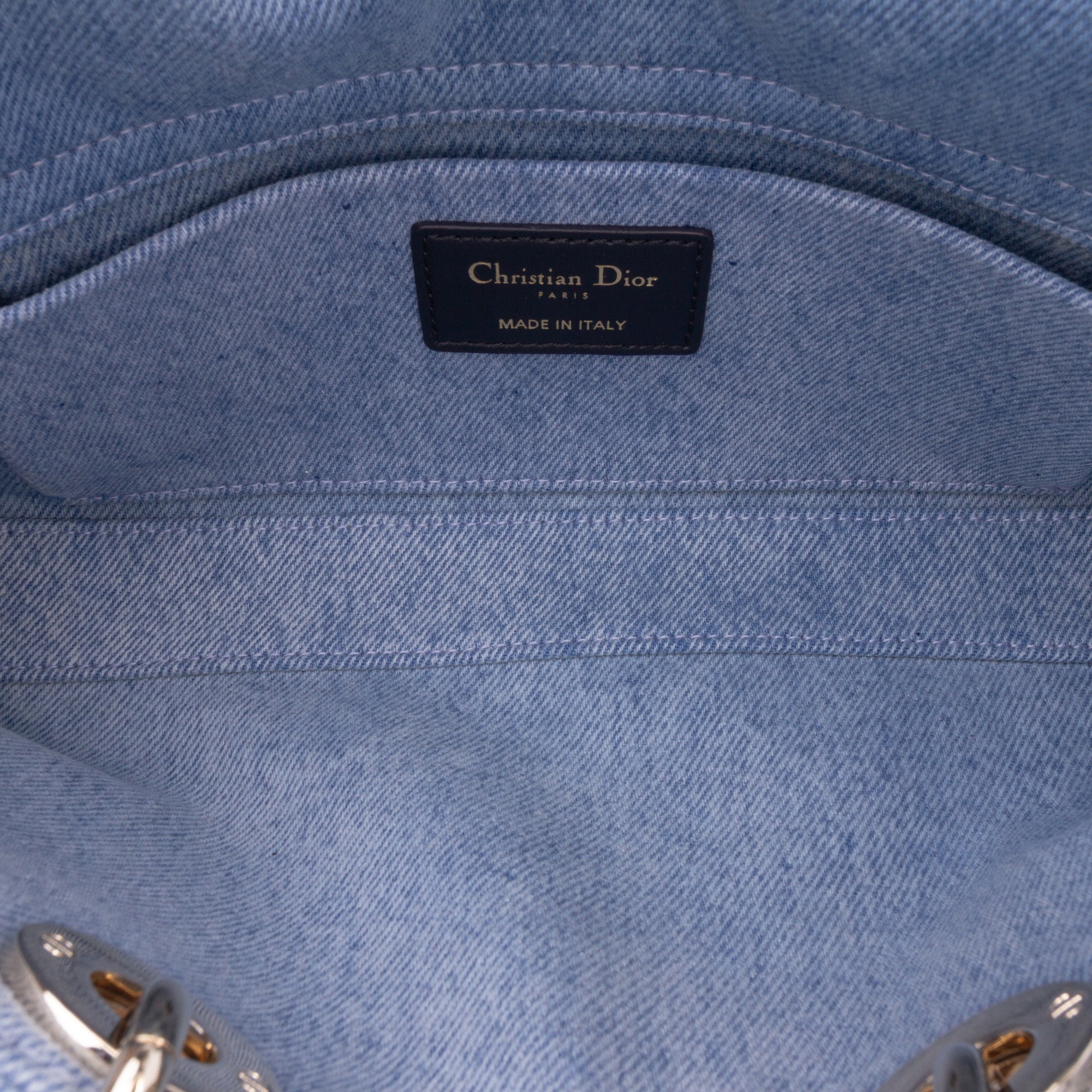 Dior Medium Denim Macrocannage Lady D Joy Satchel - image 4