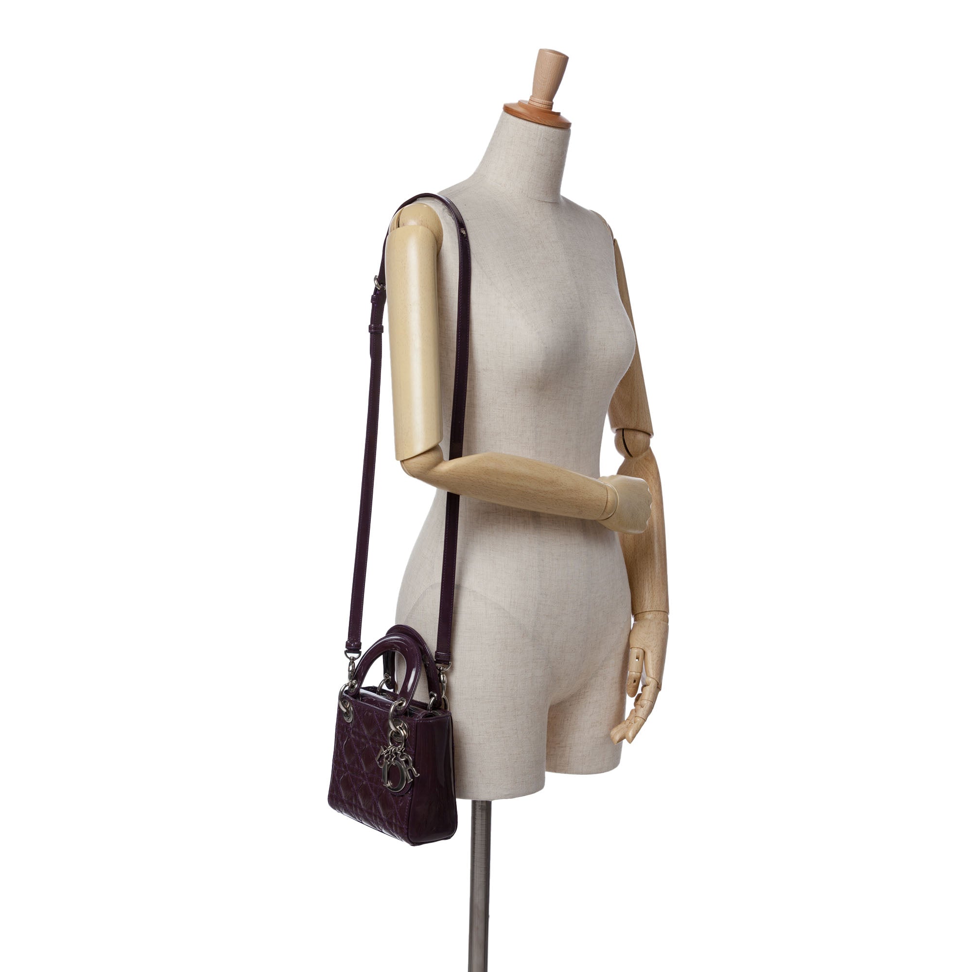 Dior Mini Patent Cannage Lady Dior - image 9