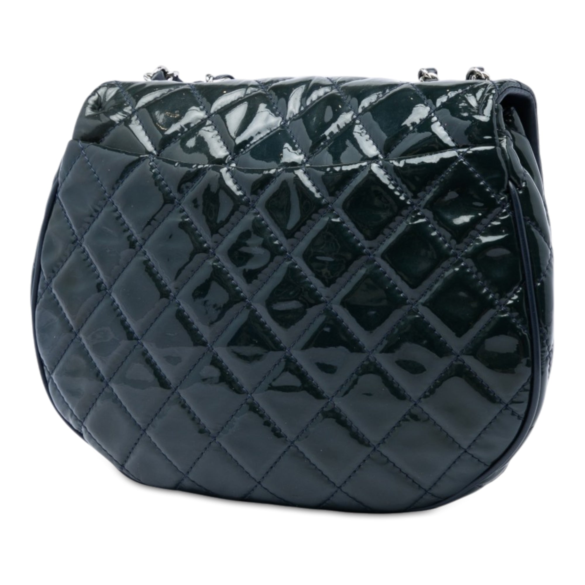 Chanel Medium Quilted Patent Bubble CC Flap - image 2