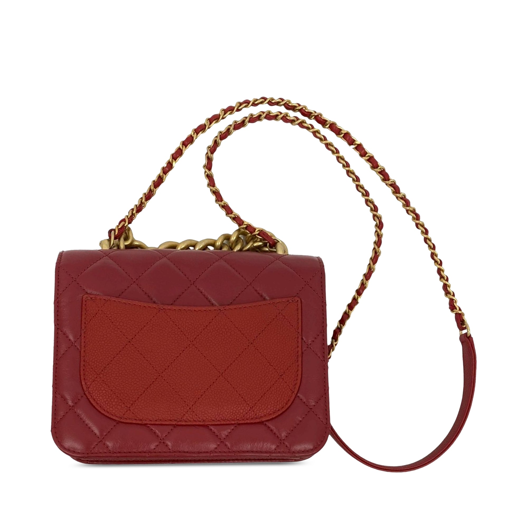 Chanel Mini Quilted Calfskin and Caviar Chain Handle Flap - image 2