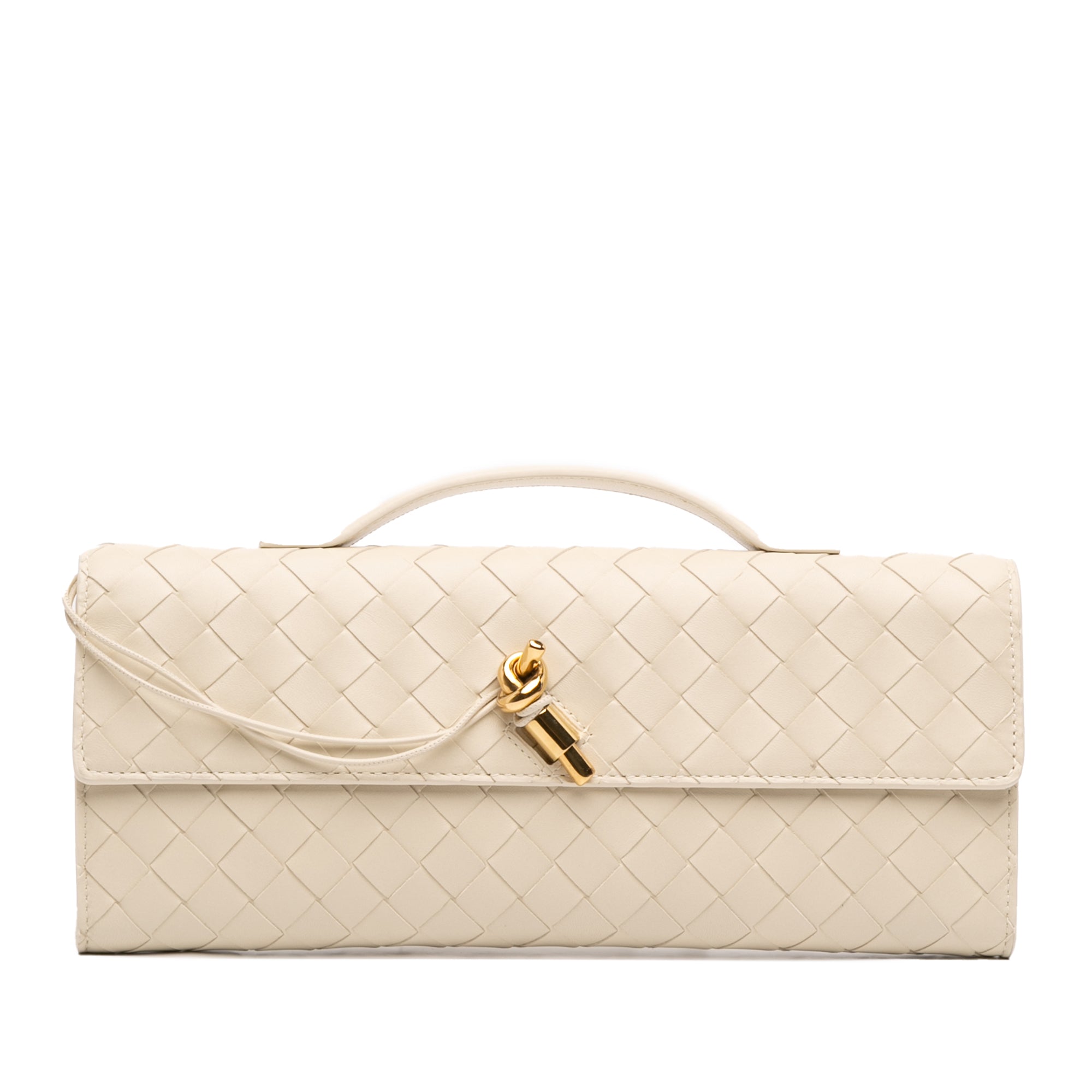 Bottega Veneta Lambskin Intrecciato Andiamo Clutch - image 1