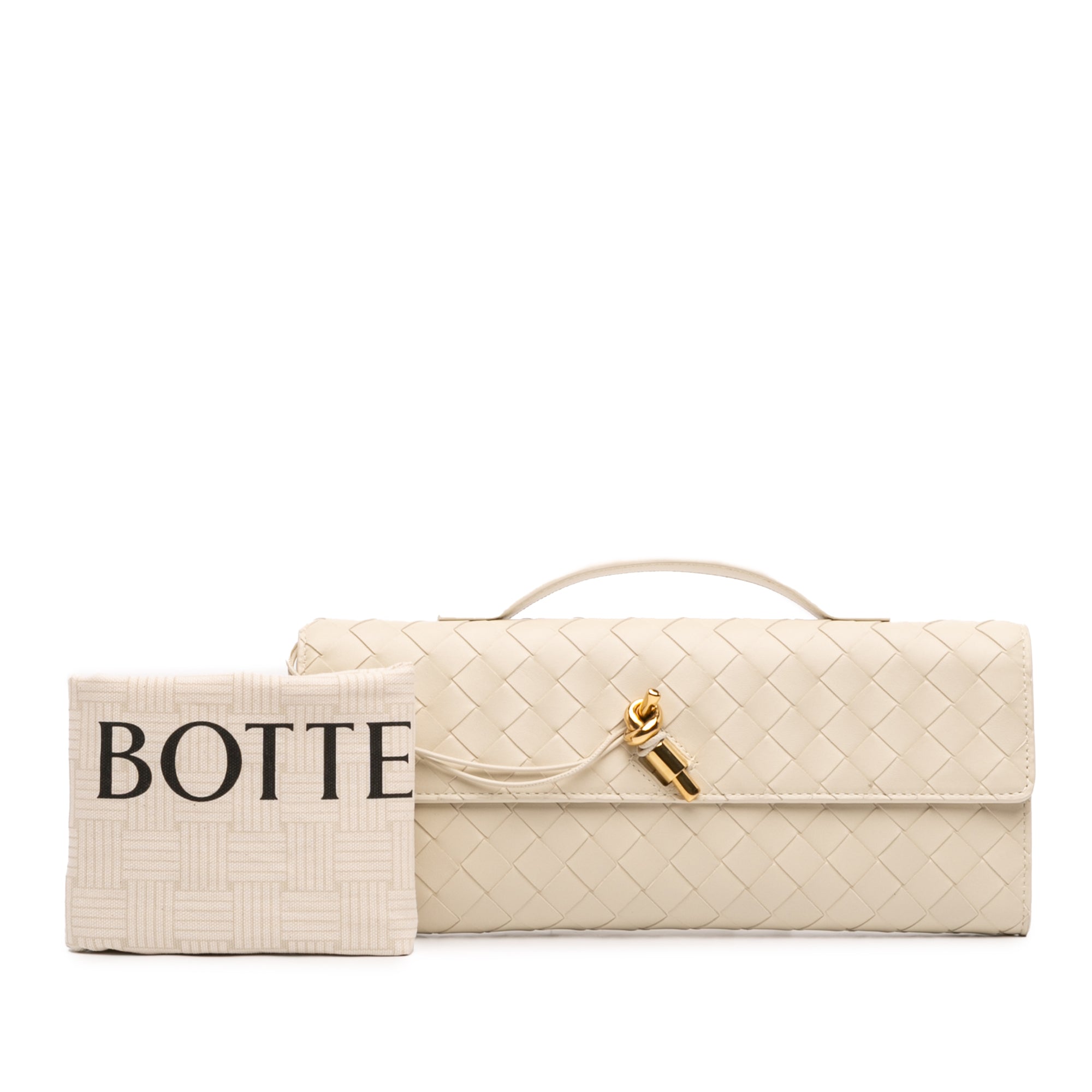 Bottega Veneta Lambskin Intrecciato Andiamo Clutch - image 12