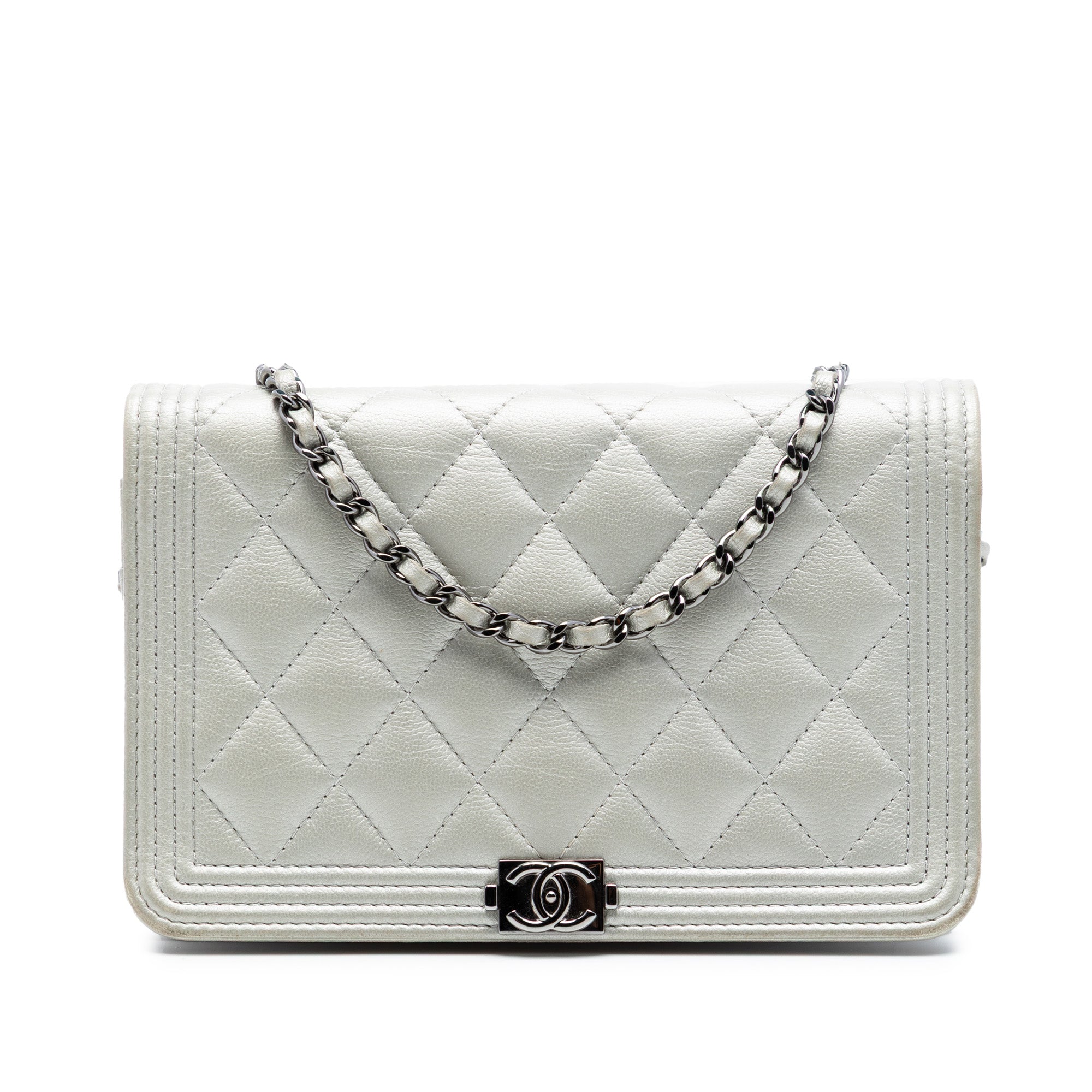 Chanel Quilted Caviar Boy Wallet on Chain - image 1