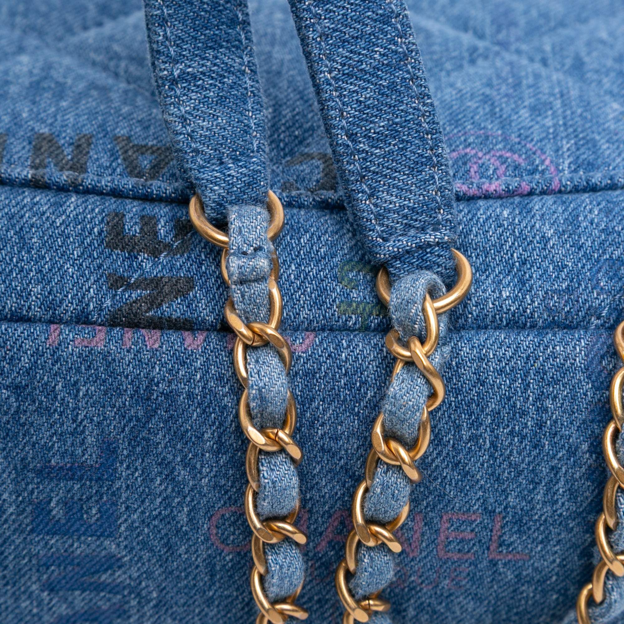 Chanel Medium Quilted Denim Mood Flap - image 10