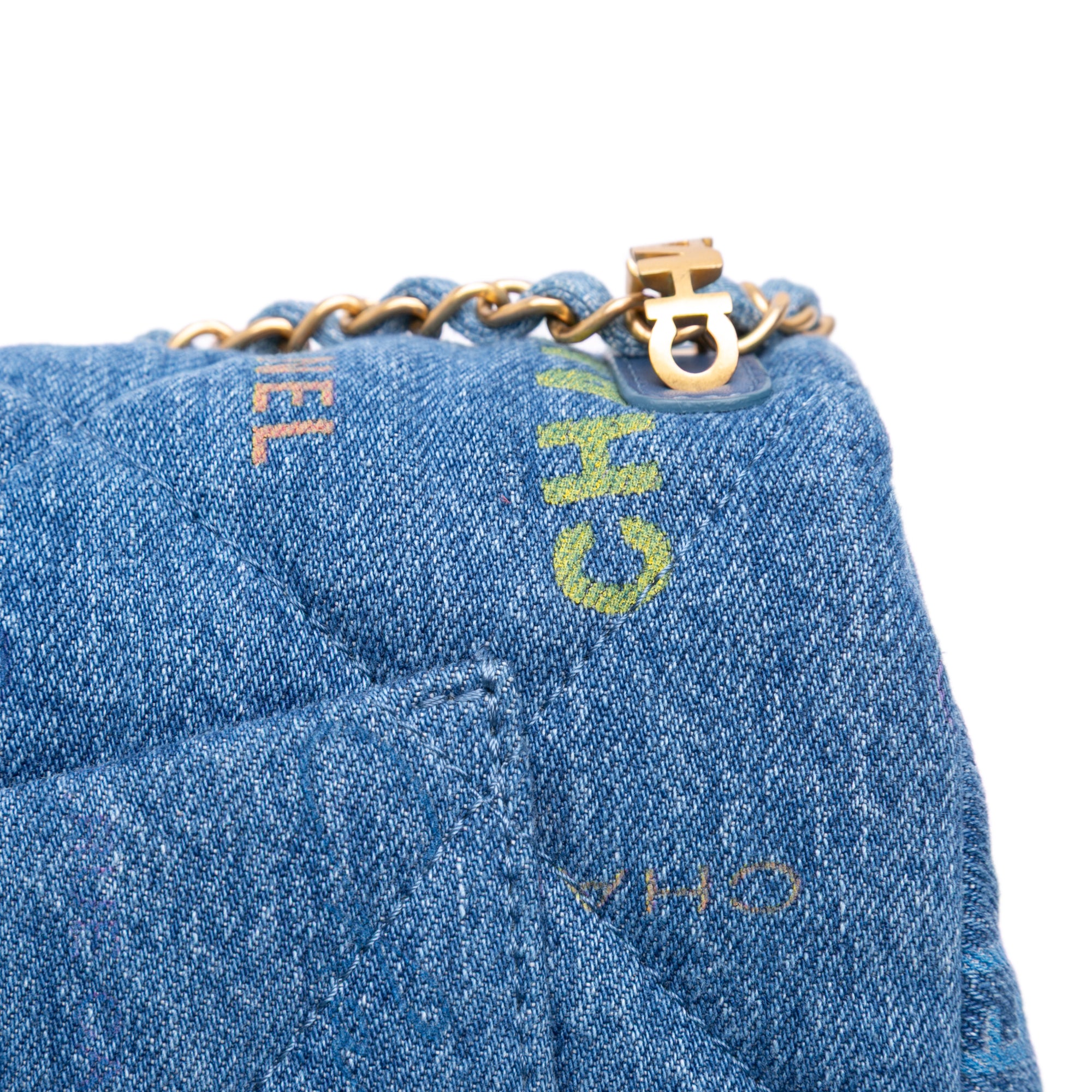 Chanel Medium Quilted Denim Mood Flap - image 12